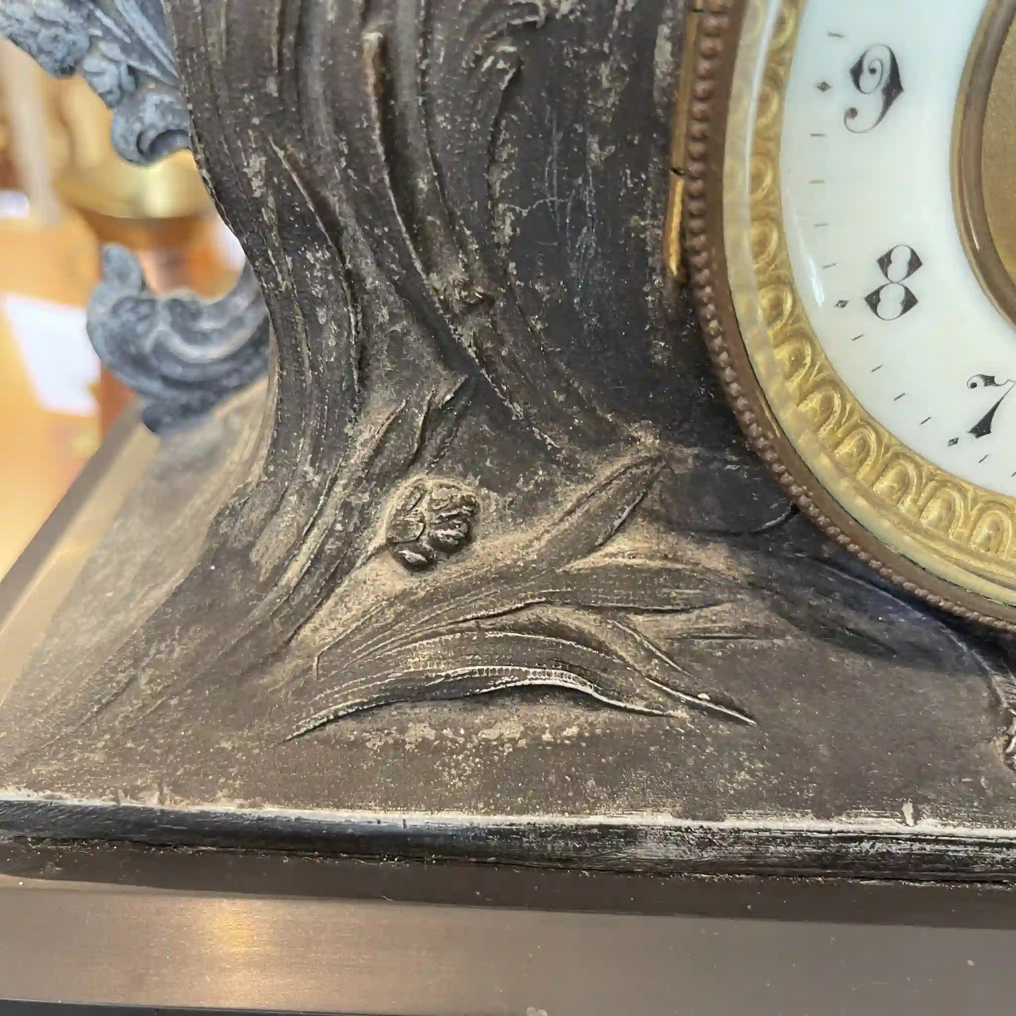 【アンティーク】 置き時計 / スペルター像 / 19世紀(推定) / スペルター / フランス