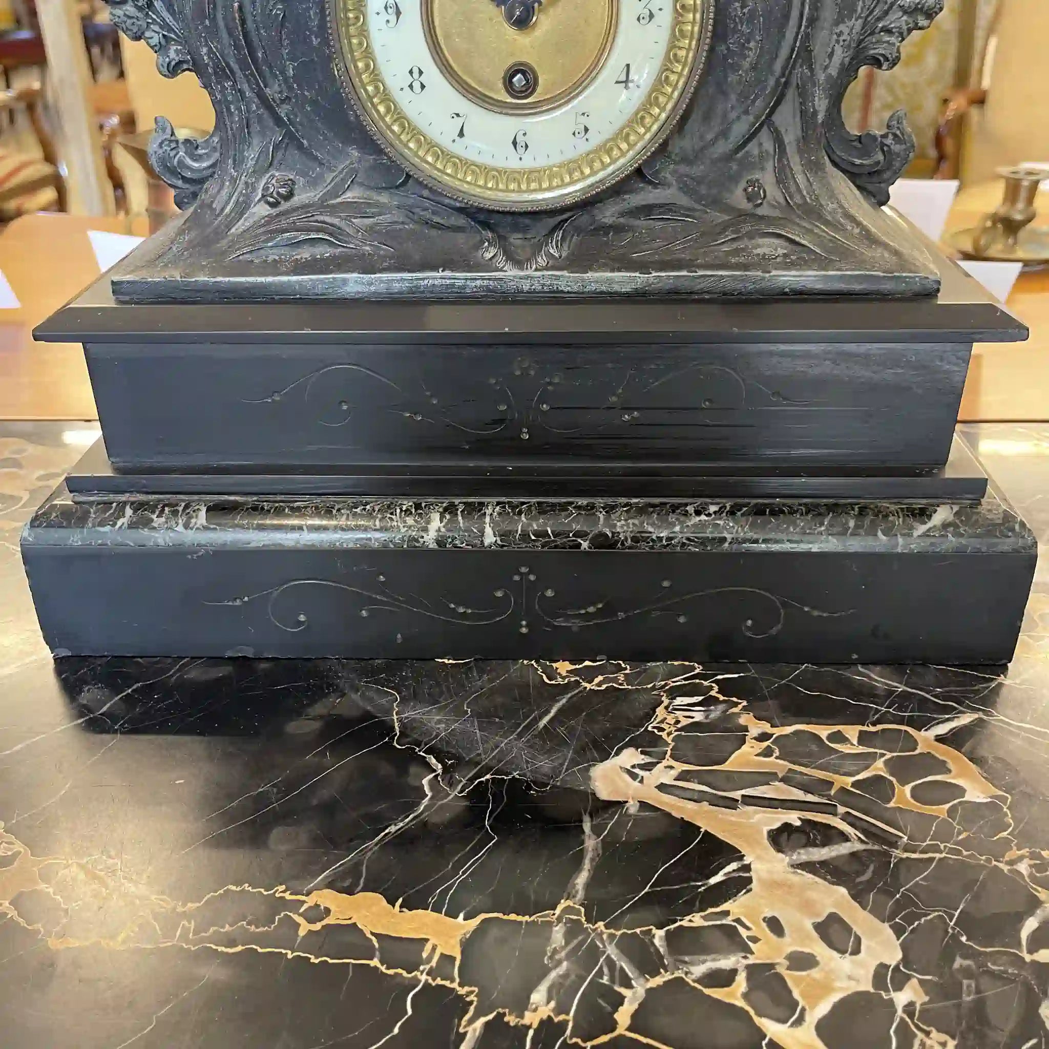 【アンティーク】 置き時計 / スペルター像 / 19世紀(推定) / スペルター / フランス