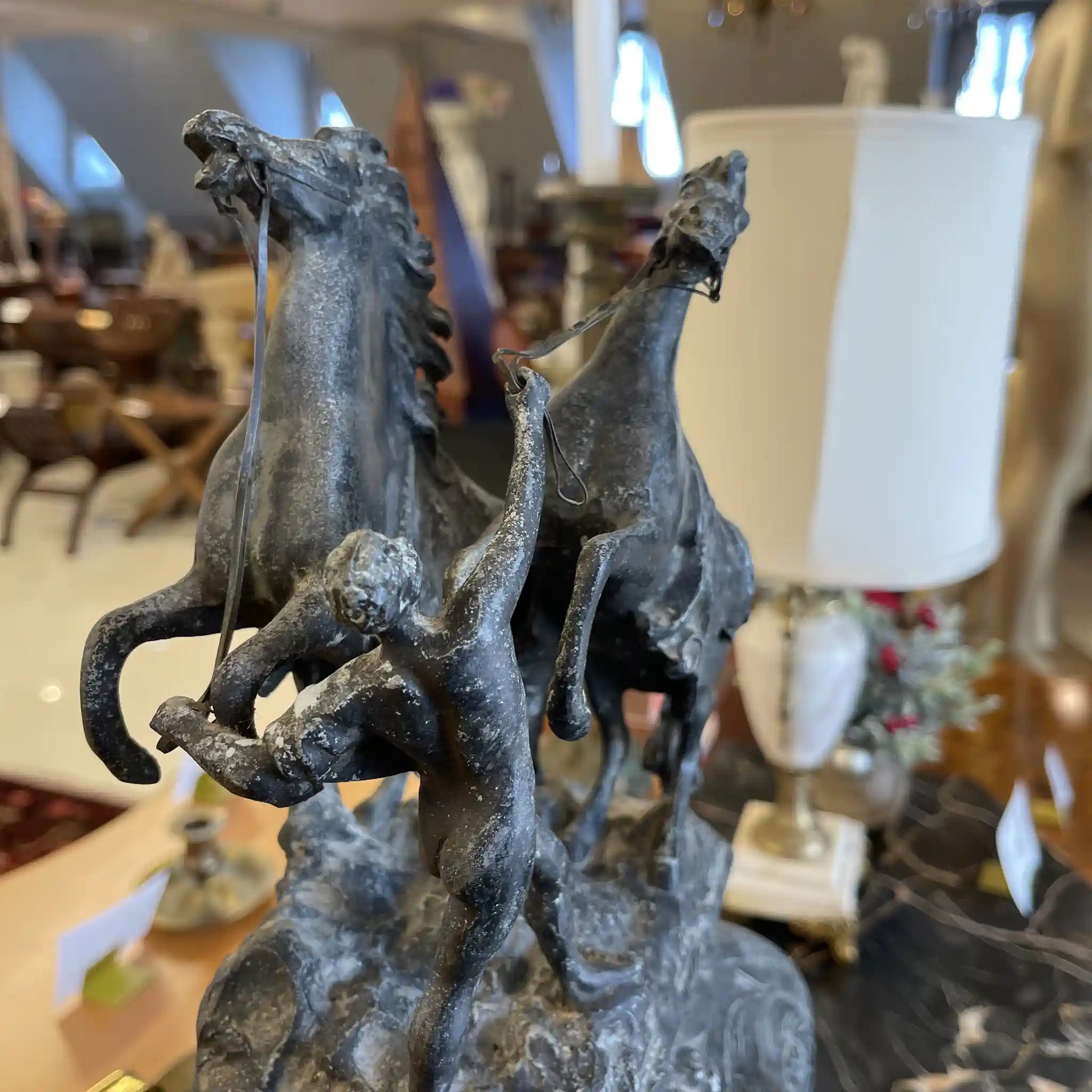 【アンティーク】 置き時計 / スペルター像 / 19世紀(推定) / スペルター / フランス