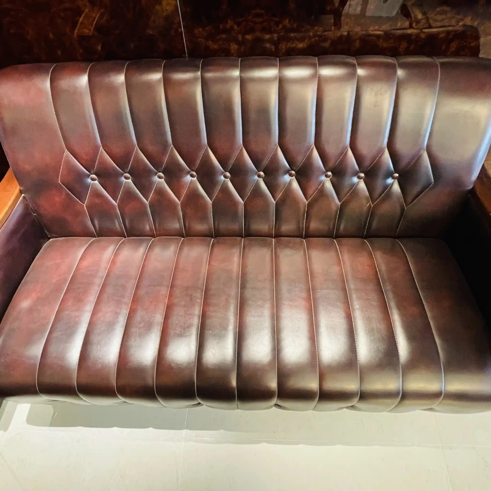 ビンテージ調ソファセット / カリモク / 本革 / 2Pソファ,1Pソファ,ローテーブル