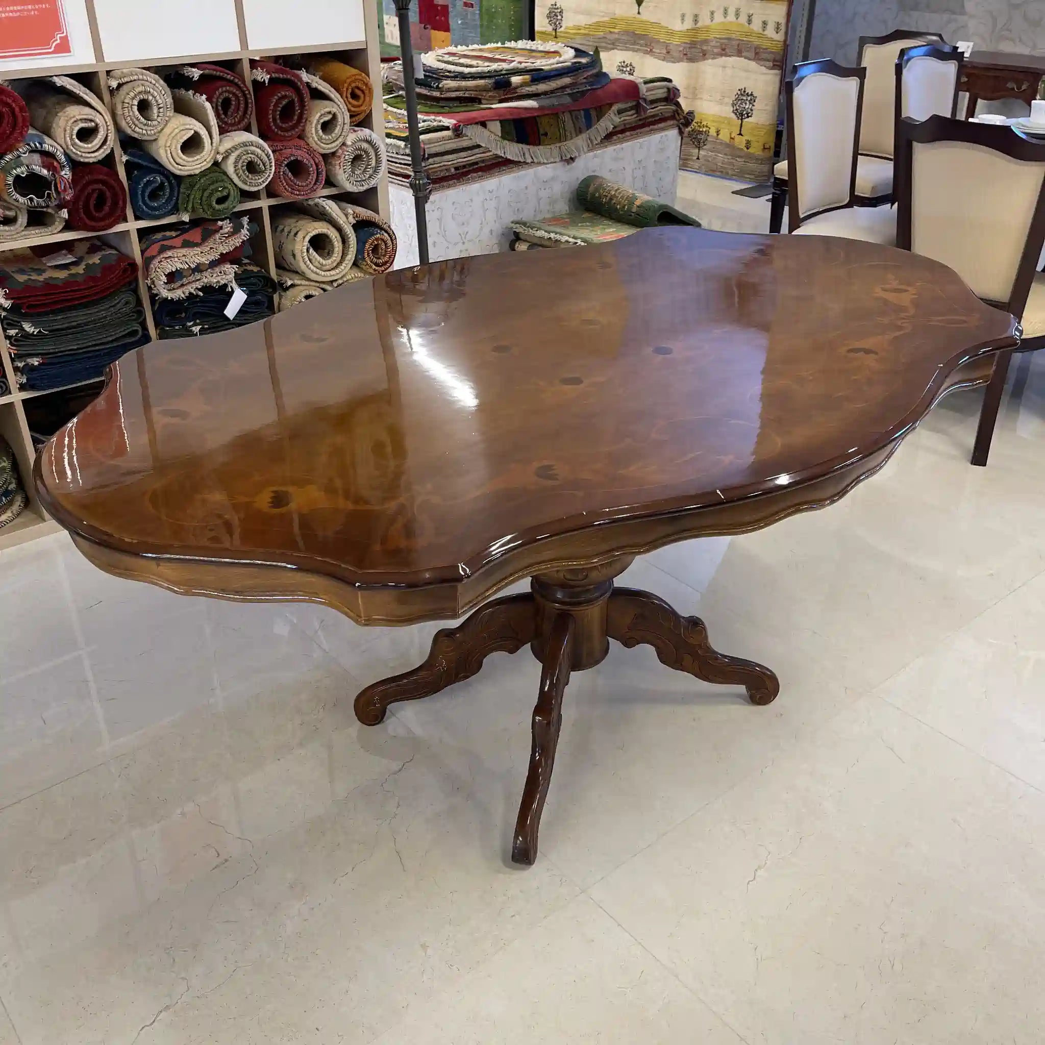 【アンティーク】 アンティーク ダイニングセット / イタリア / 象嵌(インレイ)