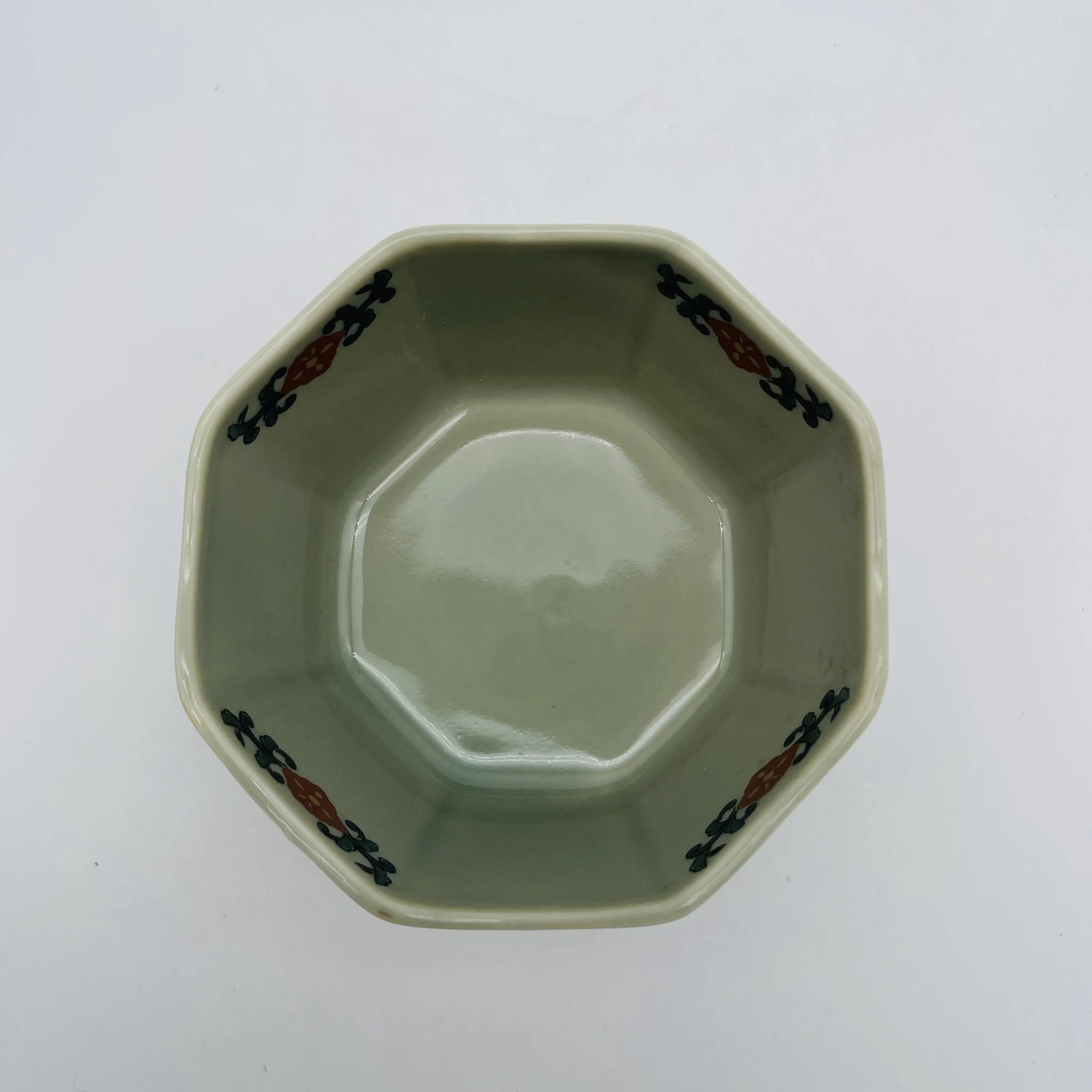 【リユース】 角小付揃 5P / 華花紋 有田焼 波佐見 / 磁器 / 日本 / 八角形 / 箱付き