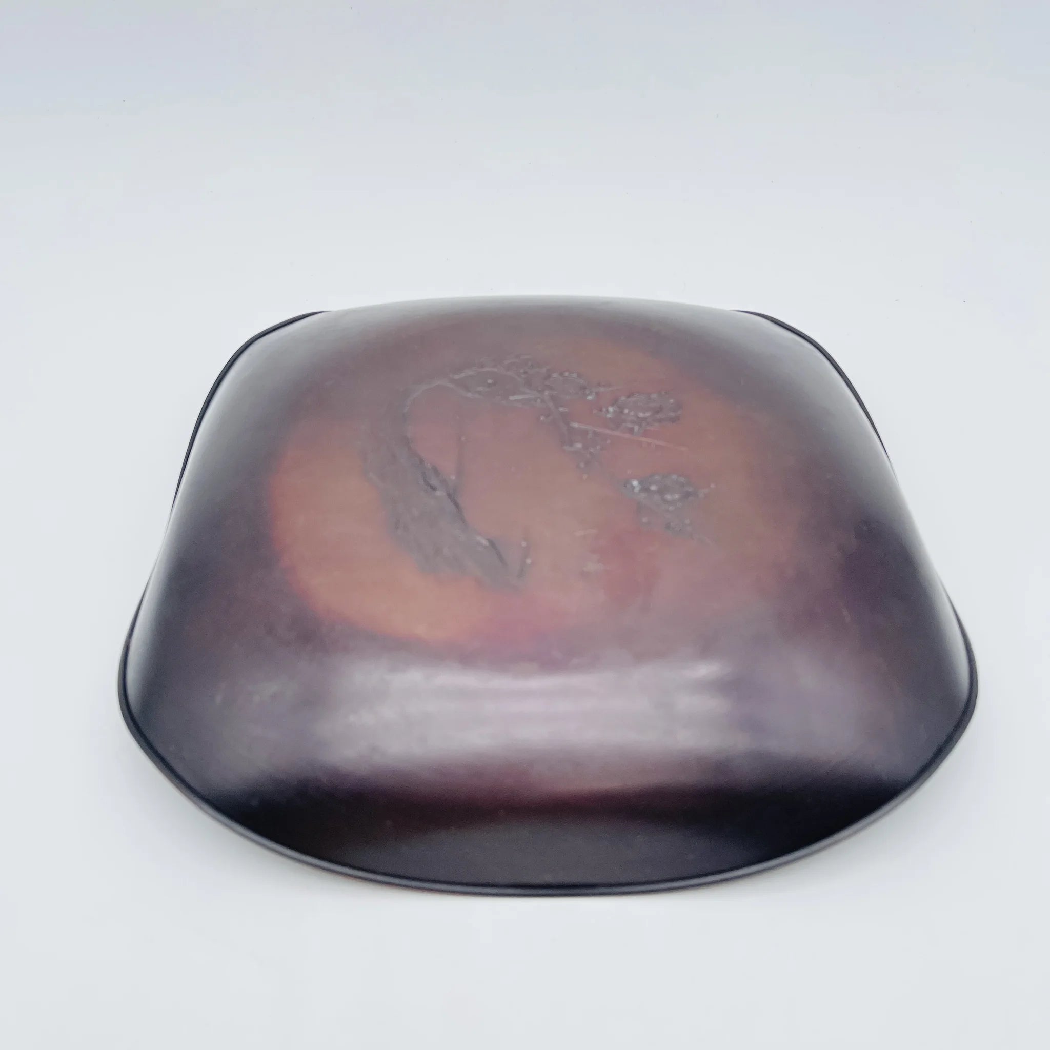 【リユース】 紫小文 菓子器 / 千寿堂 / 梅の宴 / 銅 / 日本 / 箱付き