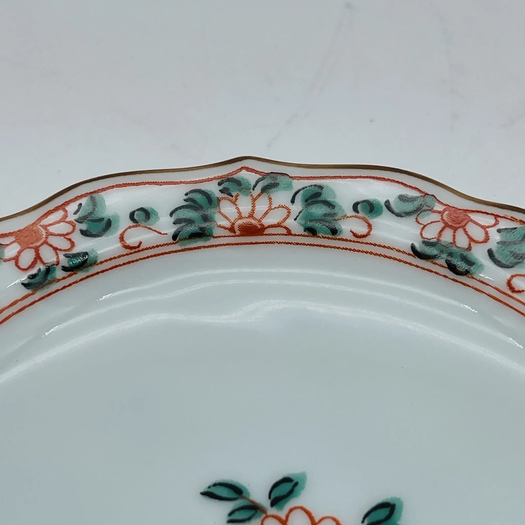 【リユース】 小皿揃 10P / 光峰作 / 磁器 / 日本 / 沢泉陶器店 縁波型 / 箱付き