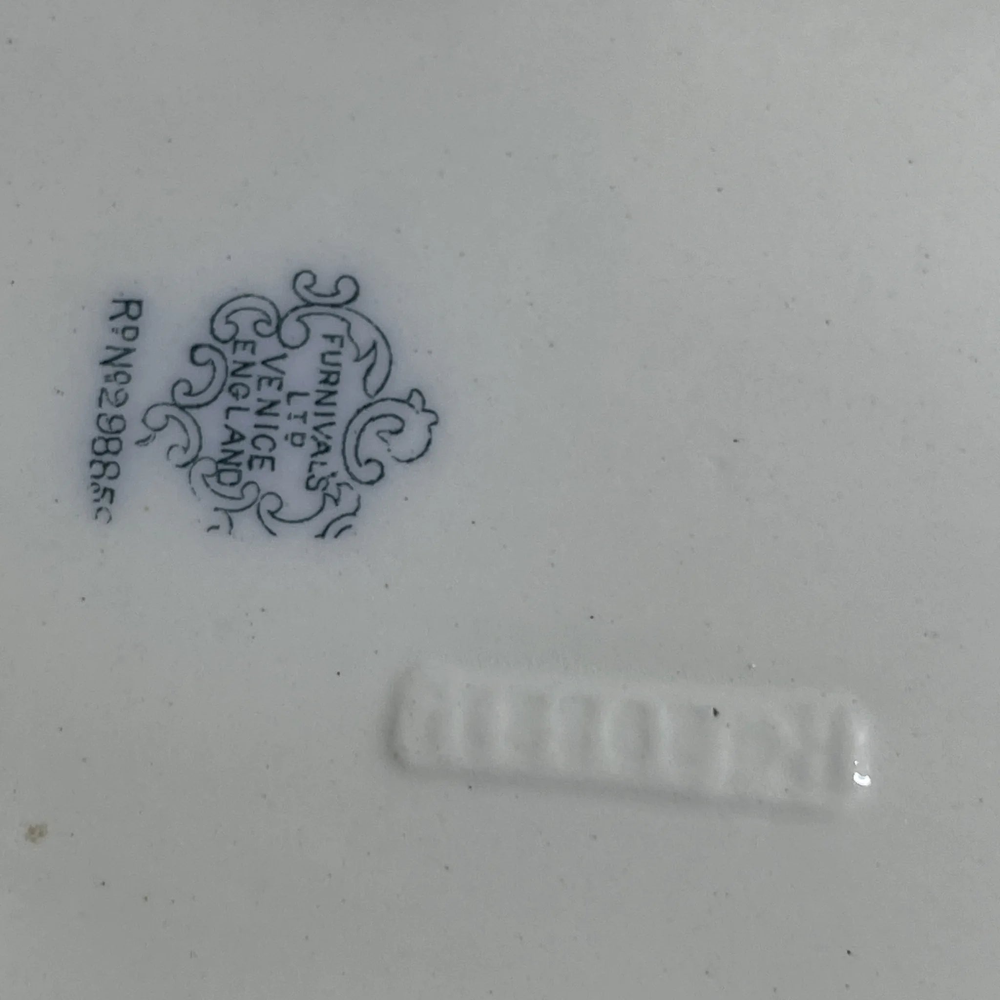 【アンティーク】 スープチューリン+レードル / Furnivals / Venice / 推定1900前後 / 陶器 / イギリス / ロカイユ, スクロール, ラティスワーク
