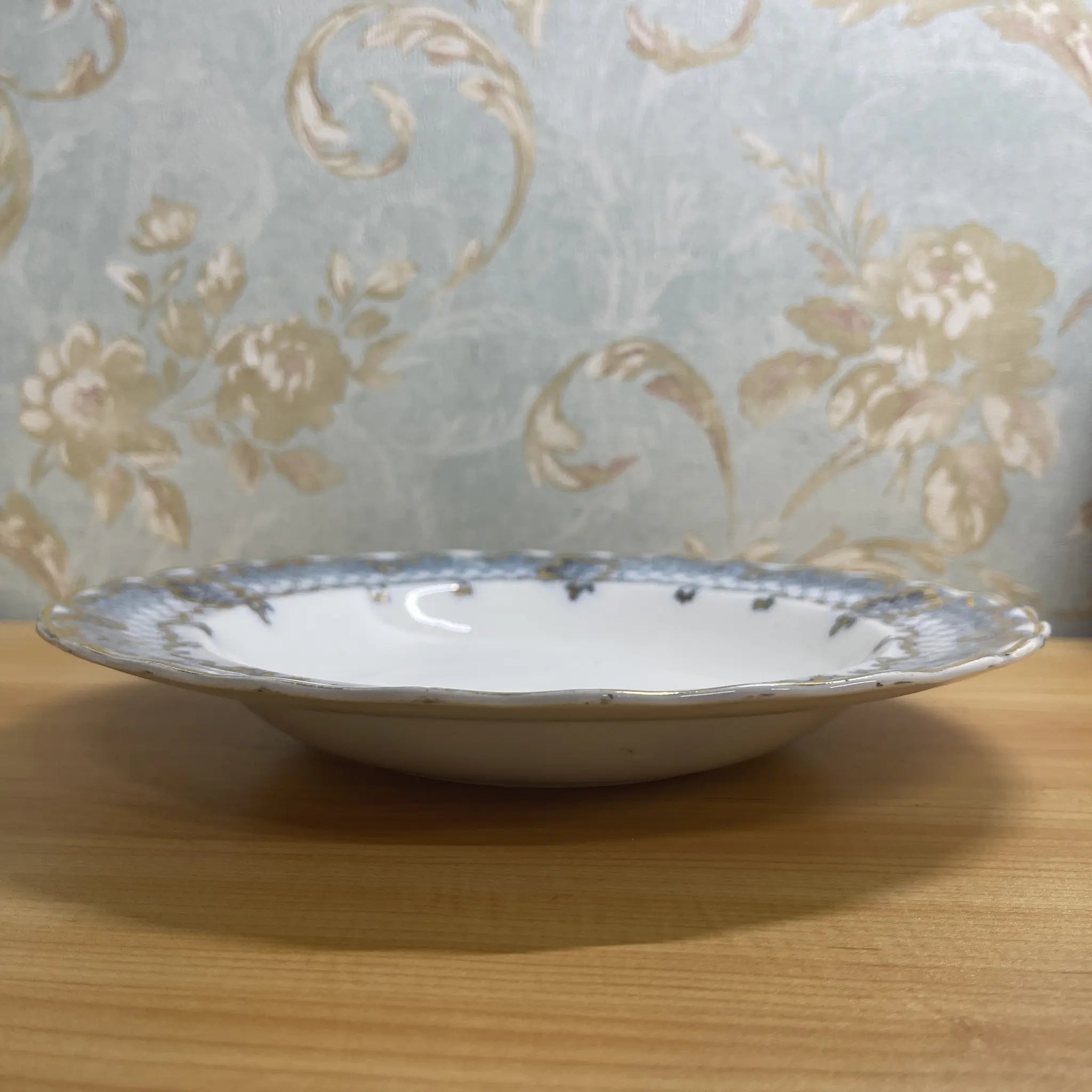 【アンティーク】 スーププレート (深皿) / Furnivals / Venice / 推定1900前後 / 陶器 / イギリス / ロカイユ, スクロール, ラティスワーク