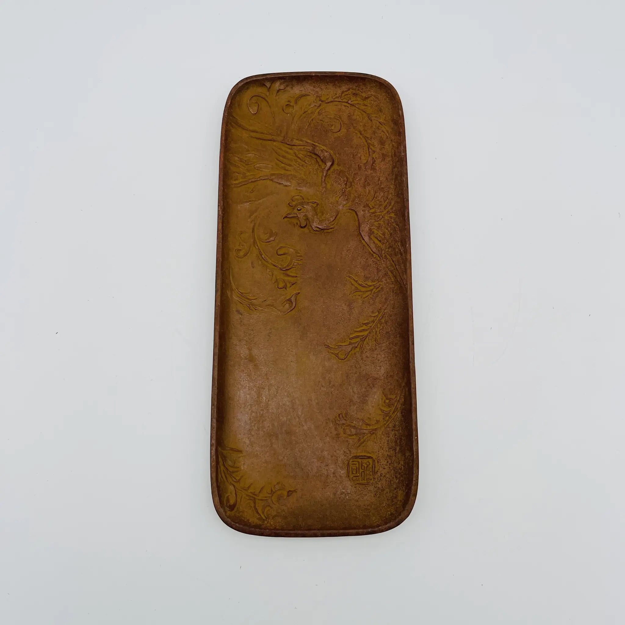 【リユース】 瑞鳥皿 / 名取川雅司 / 高岡銅器 / 銅 / 日本 / 箱付き