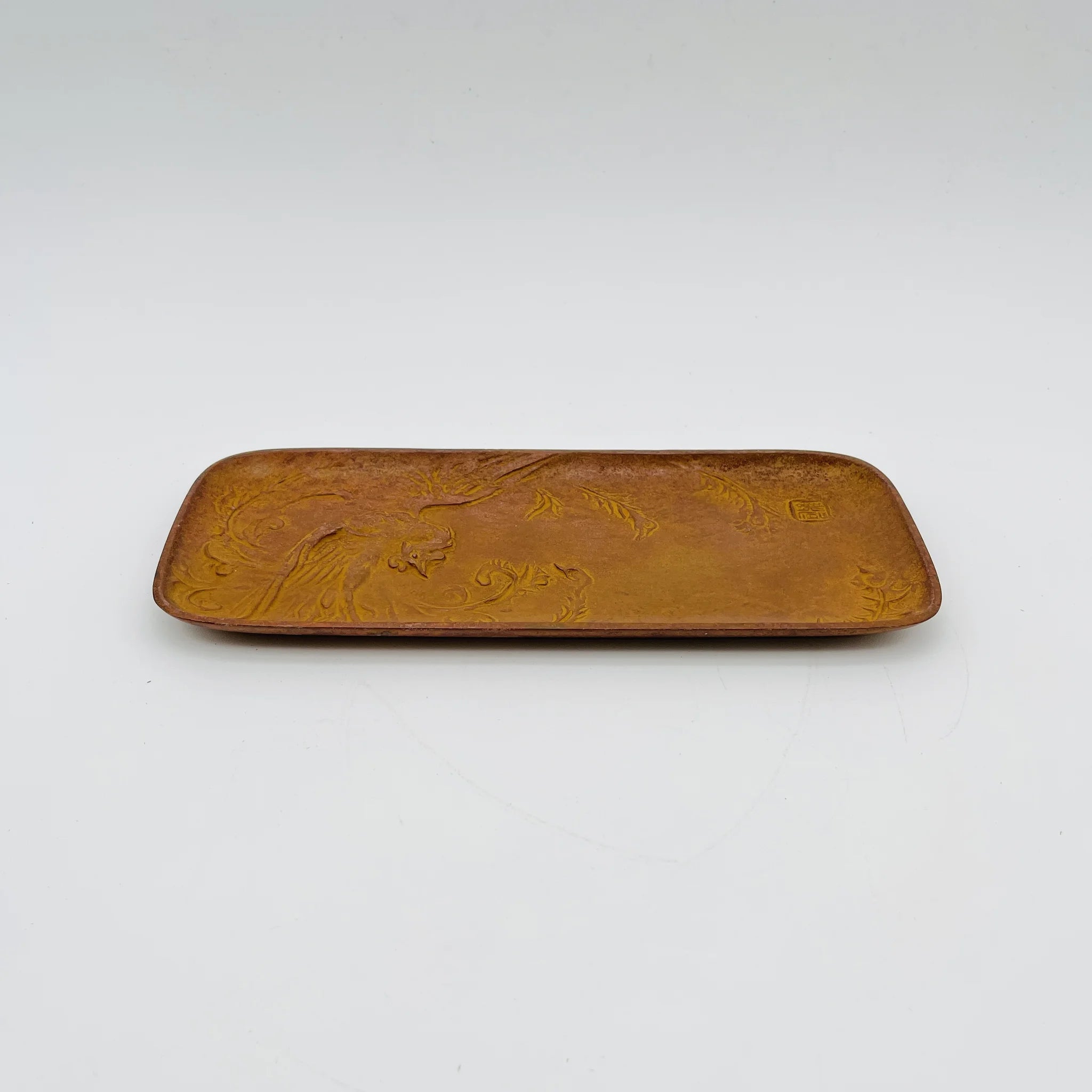 【リユース】 瑞鳥皿 / 名取川雅司 / 高岡銅器 / 銅 / 日本 / 箱付き