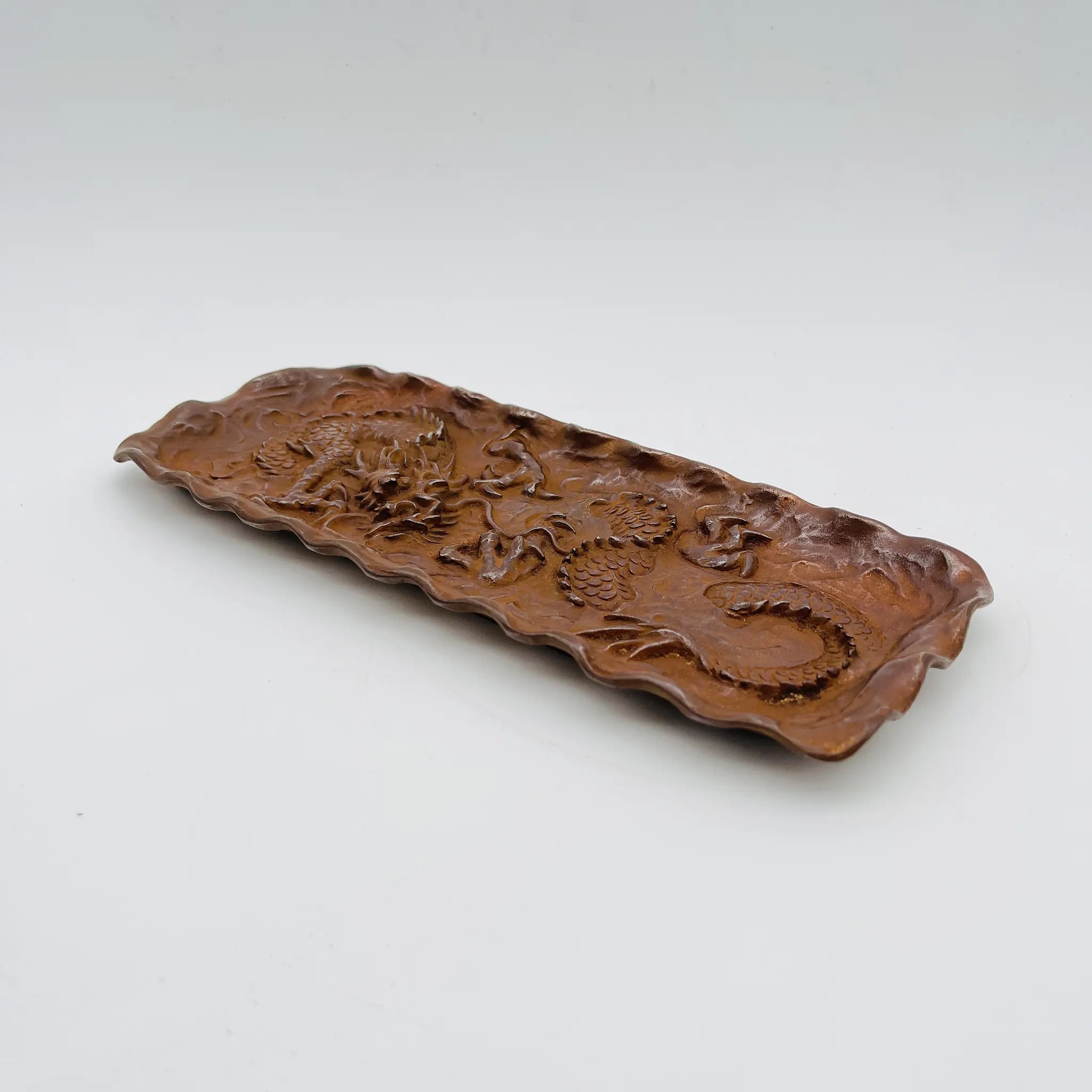 【リユース】 雲龍皿 / 二上常太郎 / 高岡銅器 / 銅 / 日本 / 箱付き