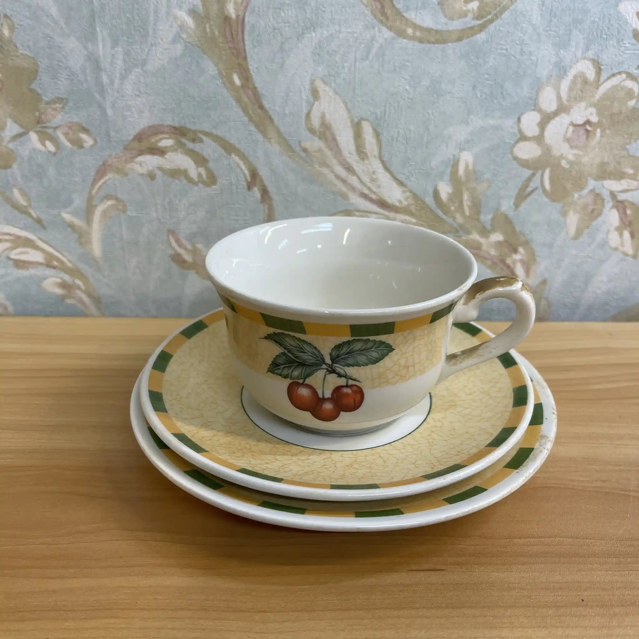 【复古】三重奏(茶杯&茶托+甜点盘)2p