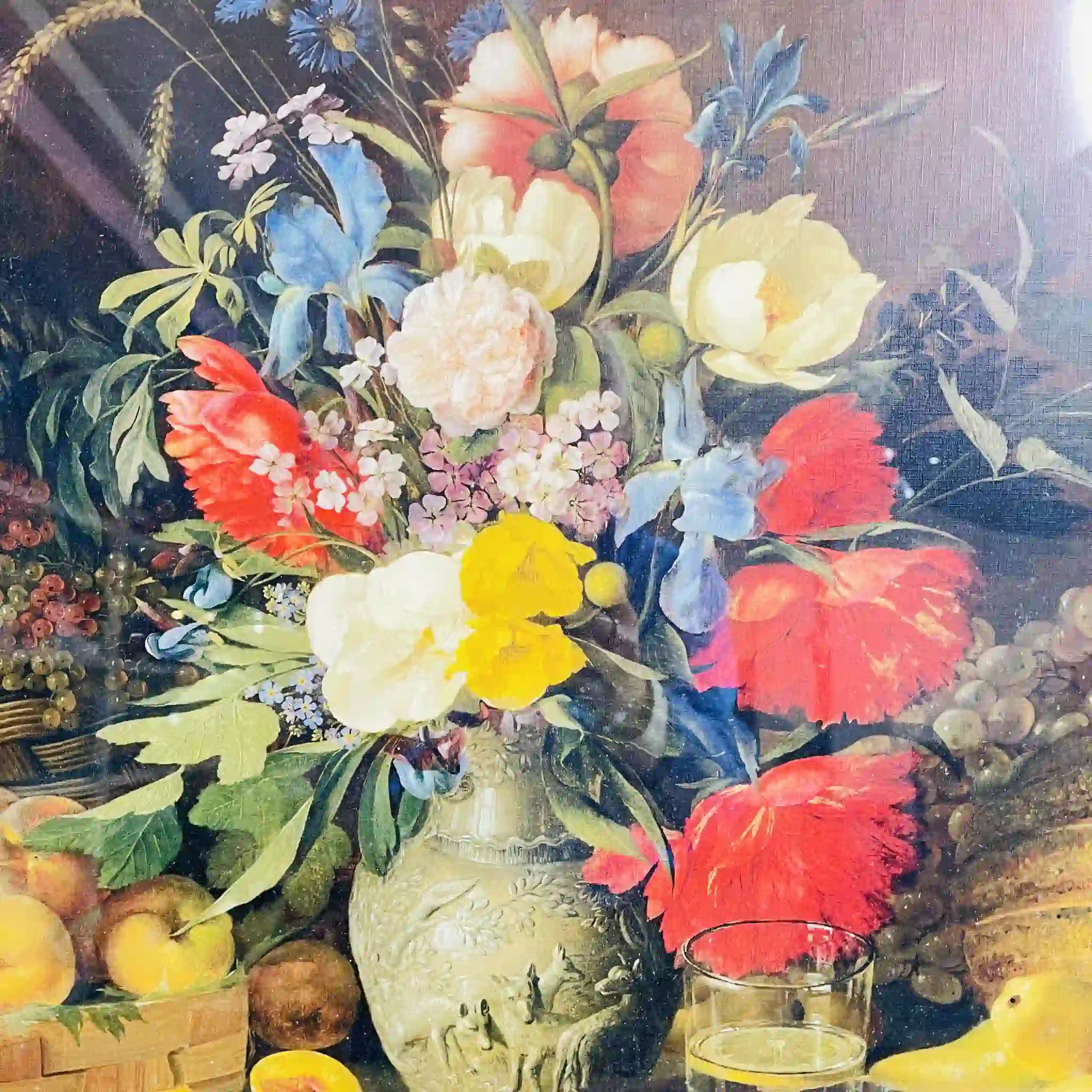 【リユース】 絵画(アートプリント) / イワン・フルツキー / 花と果実のある静物 / 1839年