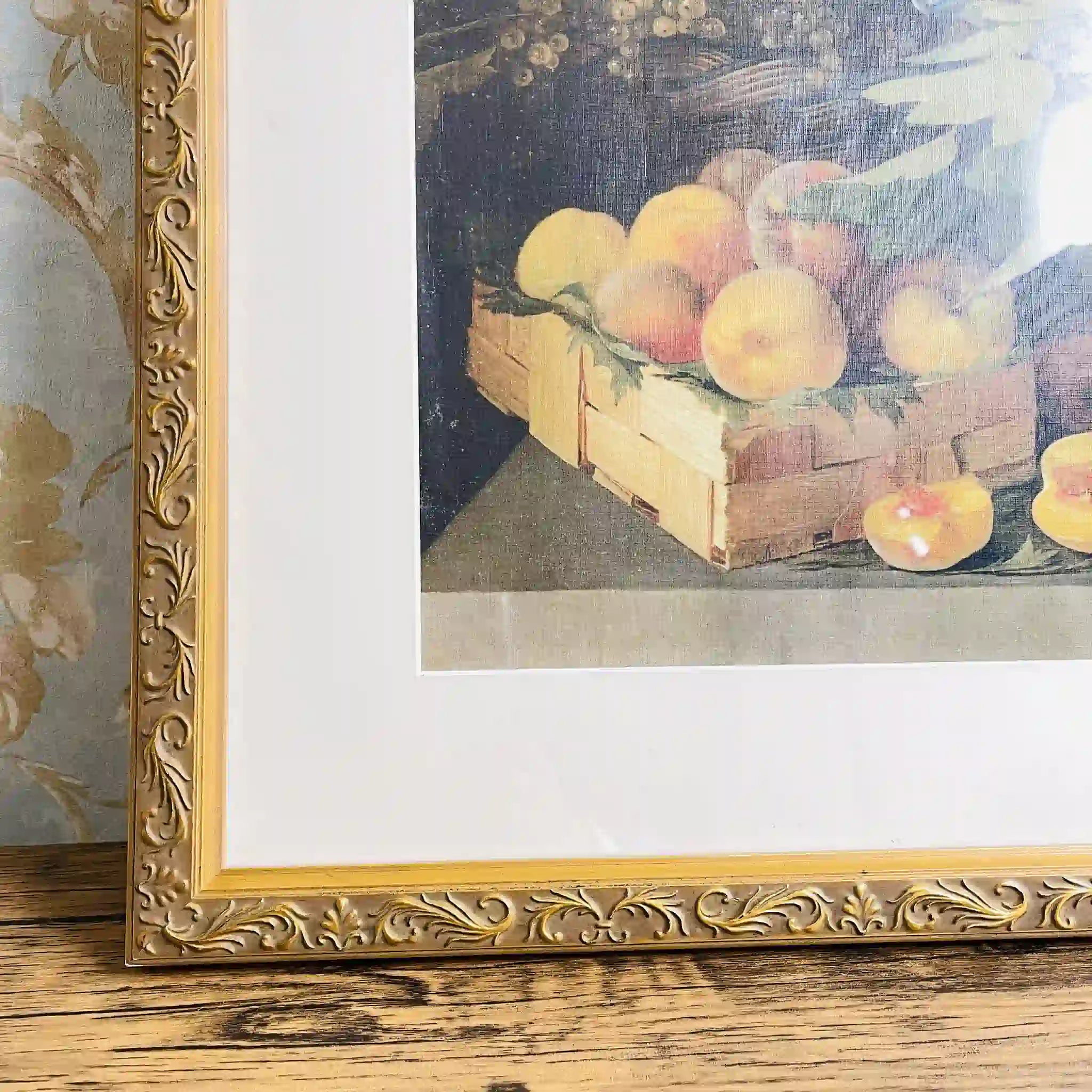 【リユース】 絵画(アートプリント) / イワン・フルツキー / 花と果実のある静物 / 1839年