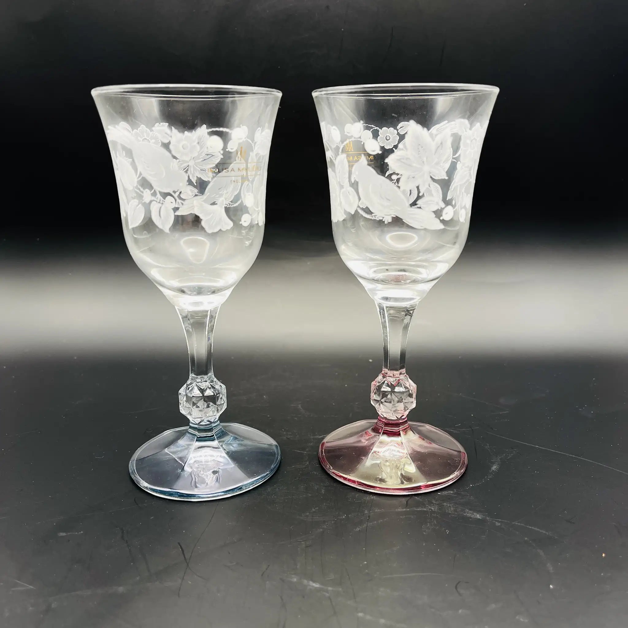 【リユース】 ペアワイングラス / IMUSA MULÉRU (イムサ ミュレール) / イギリス / 未使用 / 箱付き