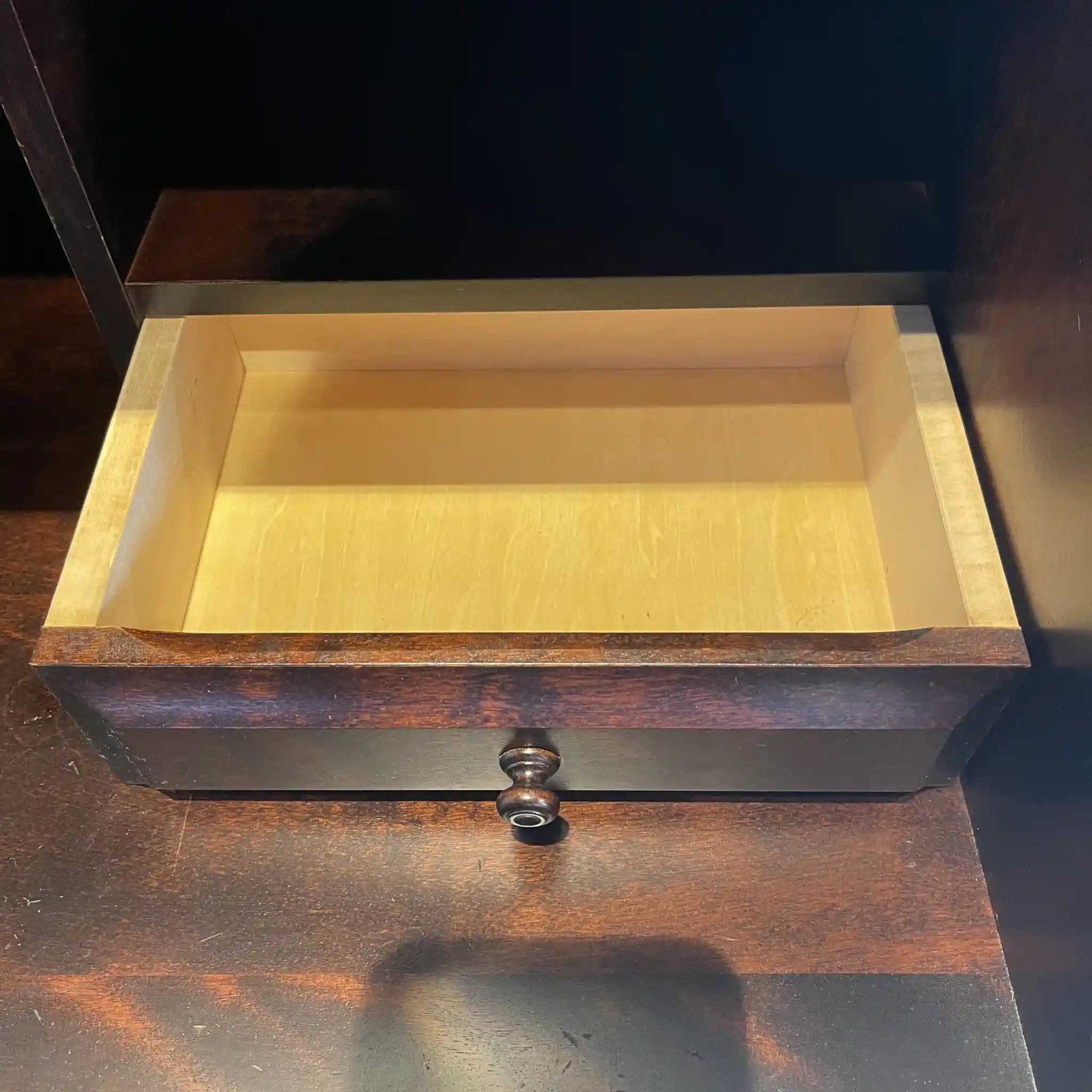 【リユース】 ライティングデスク 書棚付き / 北海道民芸家具 / 木製 / 日本