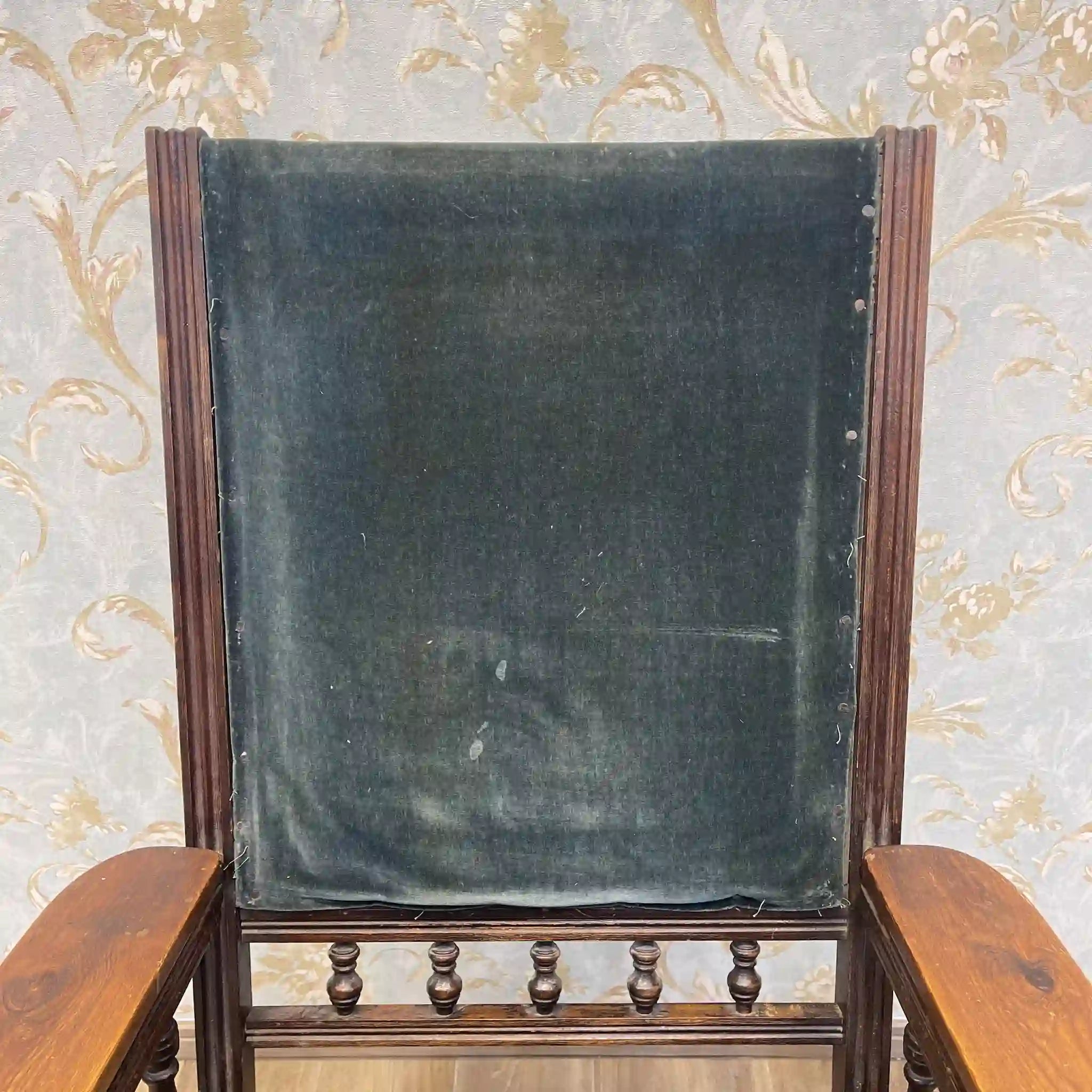 【アンティーク】 ロッキングチェア / 挽物細工,ターニング,スプリング機構