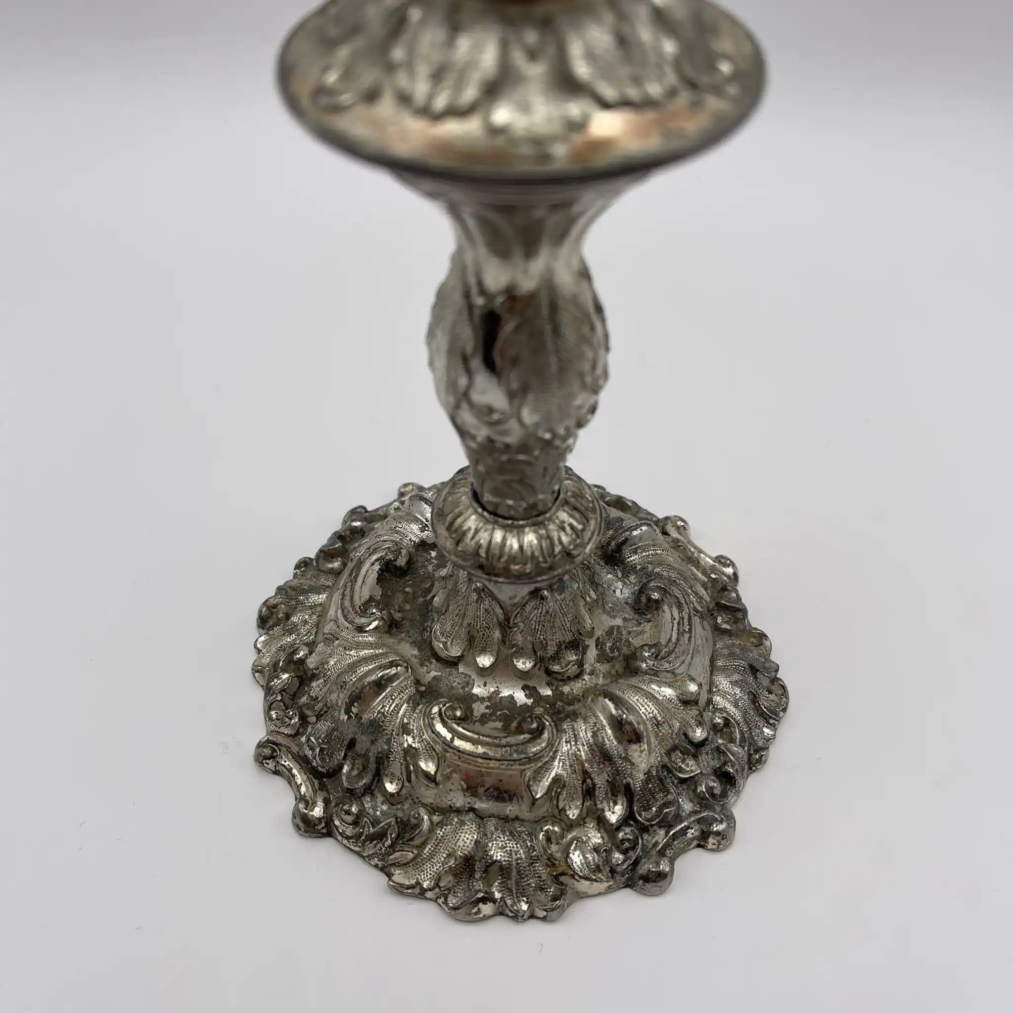 【リユース】 燭台(キャンドルホルダー) / シルバーメッキ / 日本