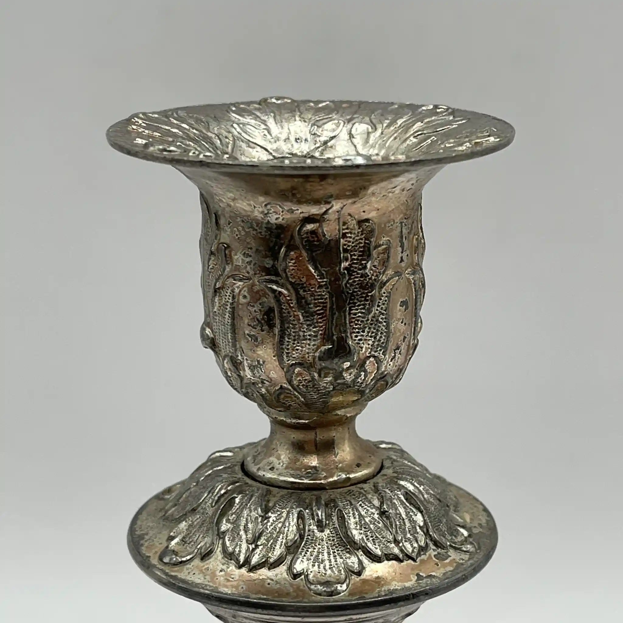 【リユース】 燭台(キャンドルホルダー) / シルバーメッキ / 日本