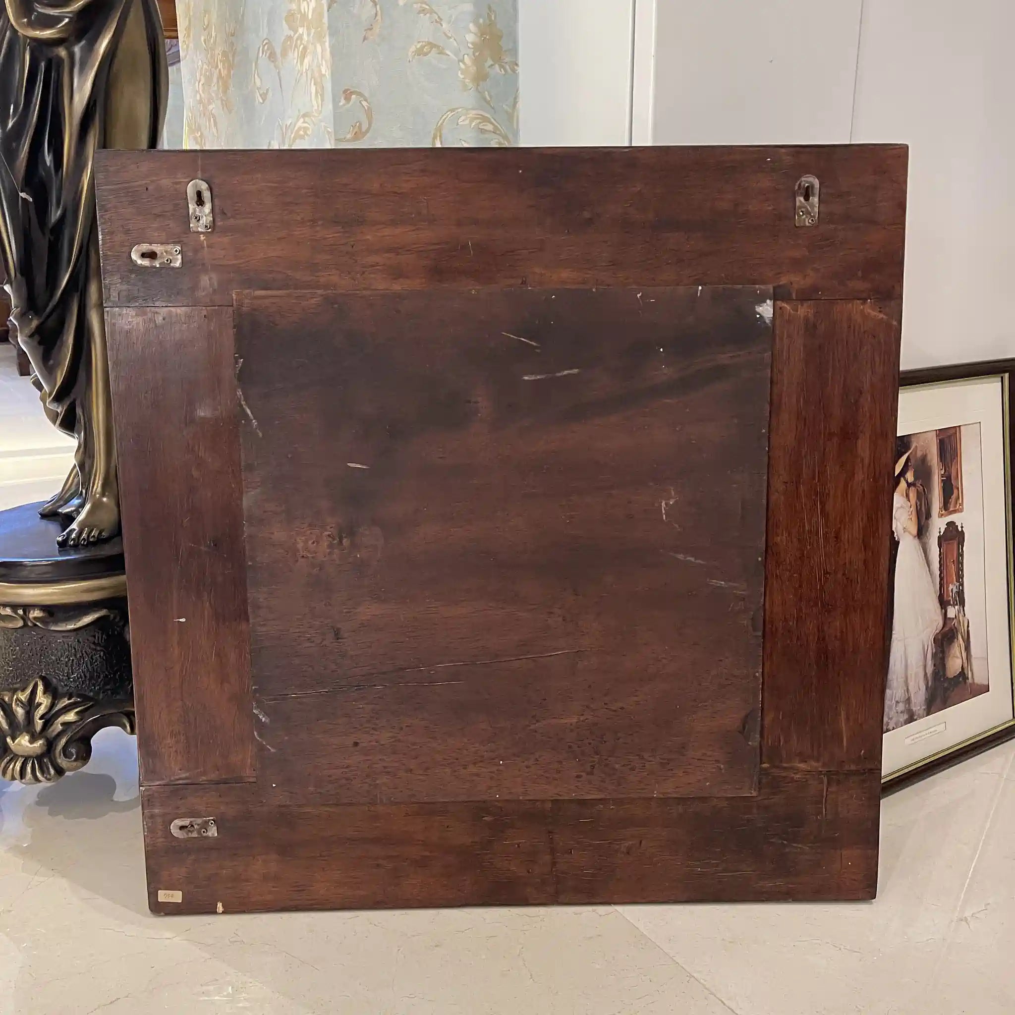 【アンティーク】 壁掛けミラー / パッチワーク,モザイクウッド