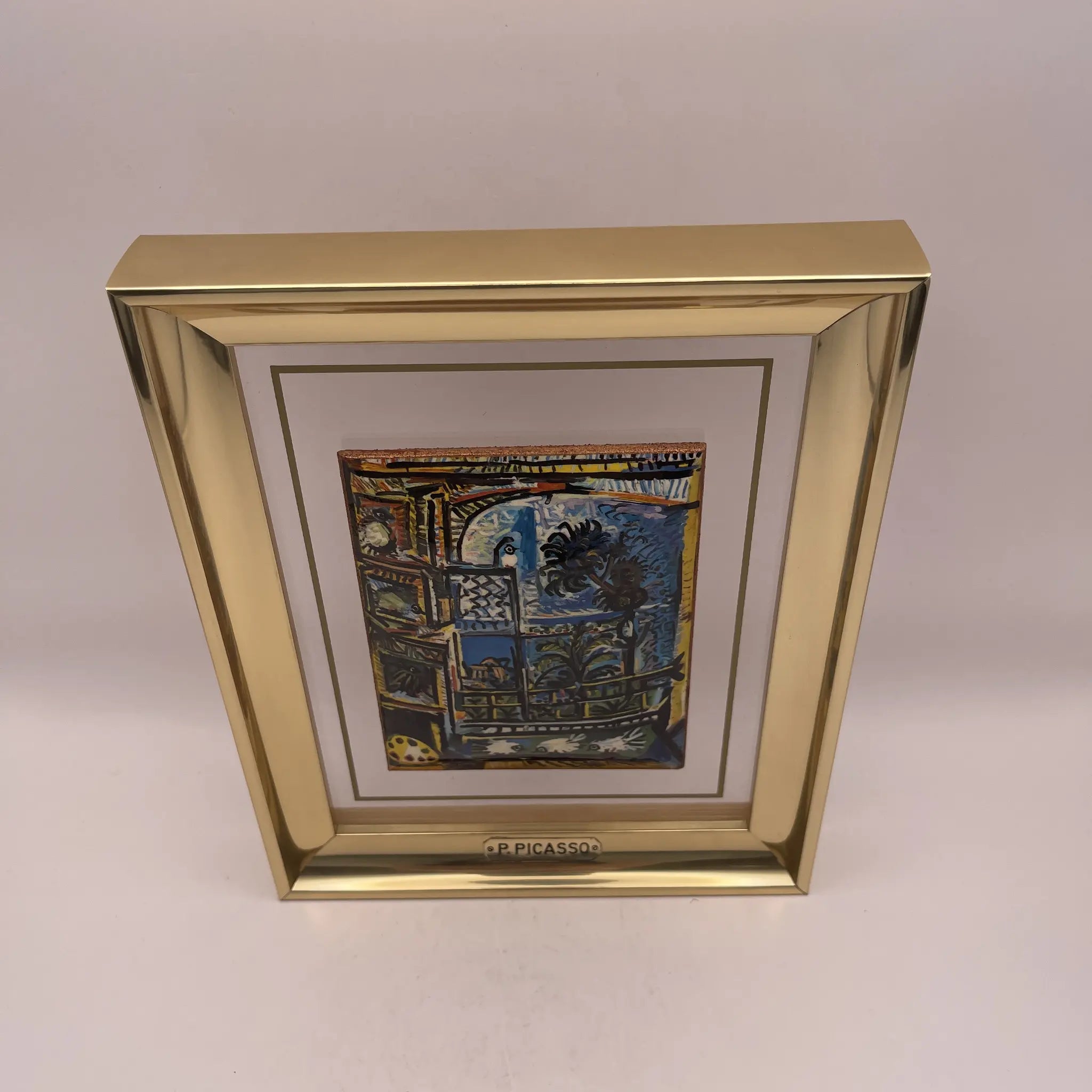 【ビンテージ】 陶板 / パブロ・ピカソ / コート・ダジュール / 1987 / 公式ライセンス復刻,高精細エナメル転写,白磁焼成