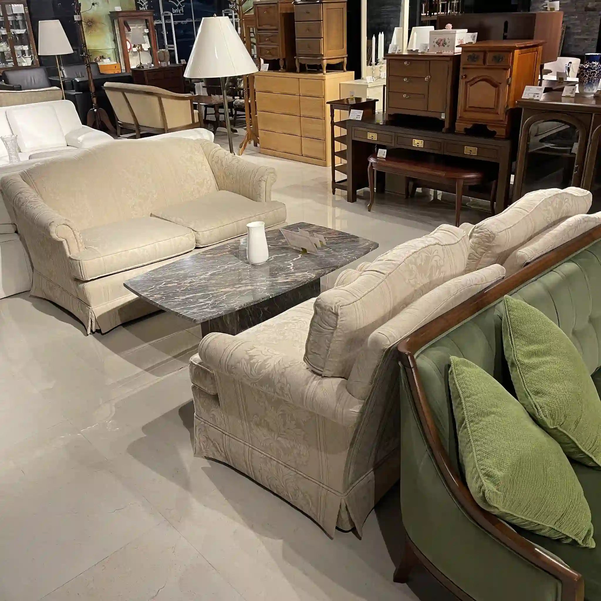 【リユース】 ソファセット / トーマスビル / ファブリック木製 / アメリカ