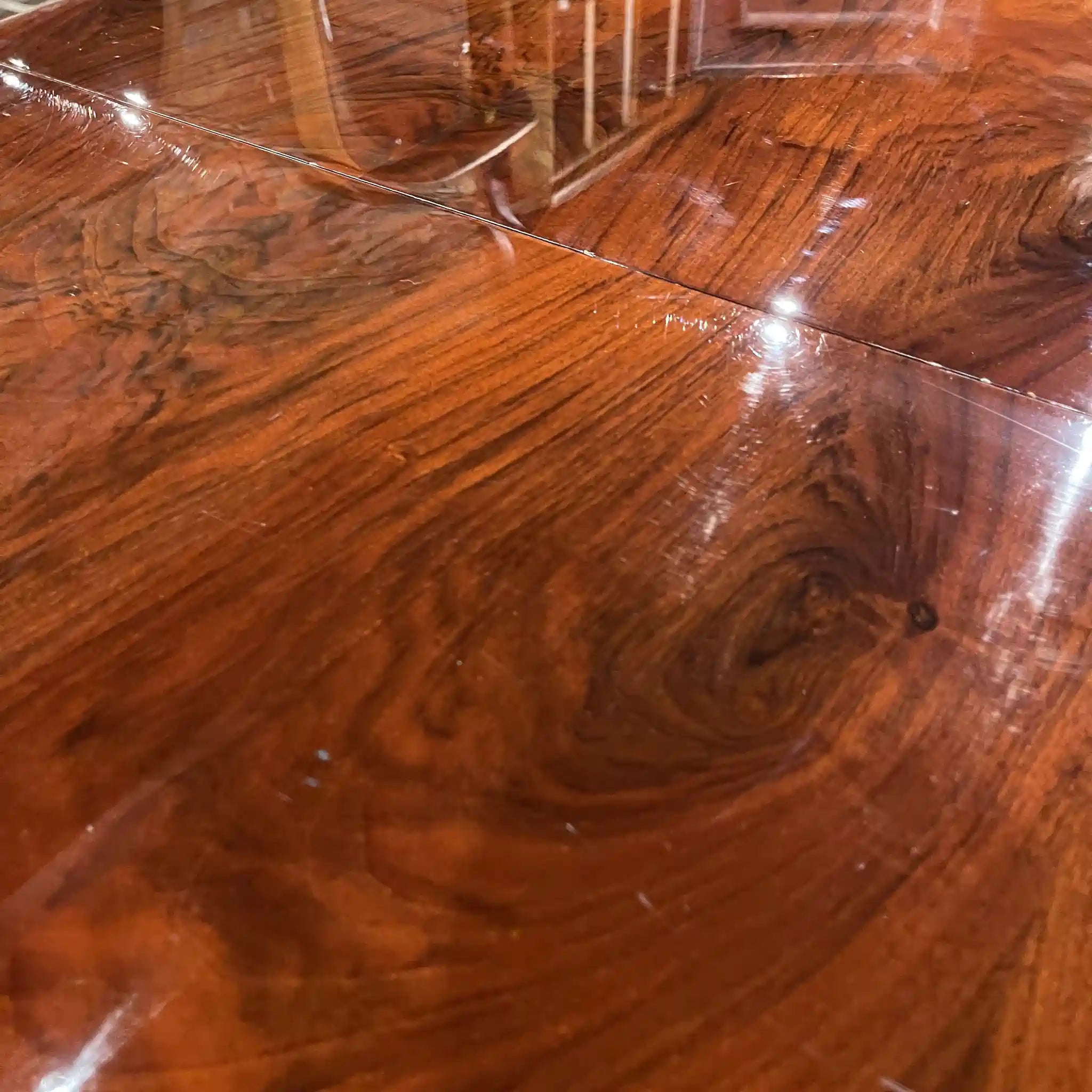 【リユース】 ダイニングテーブル / 伸長式 / 円形天板 / センターベース