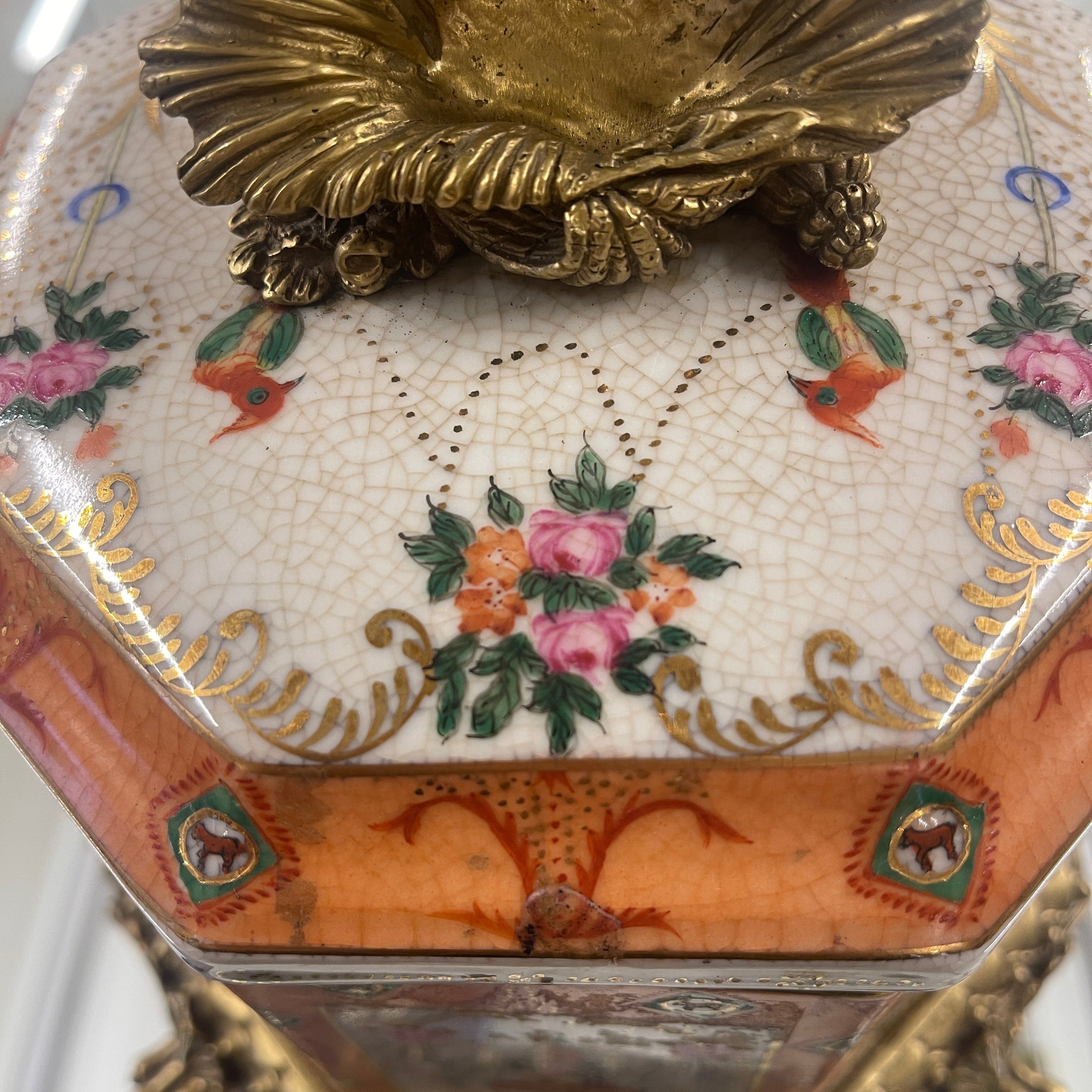 Antique Jewelry Box / Carnaby Ormolu / Late 20th Century (Estimated) / Ceramic / British / Animal-leg Design