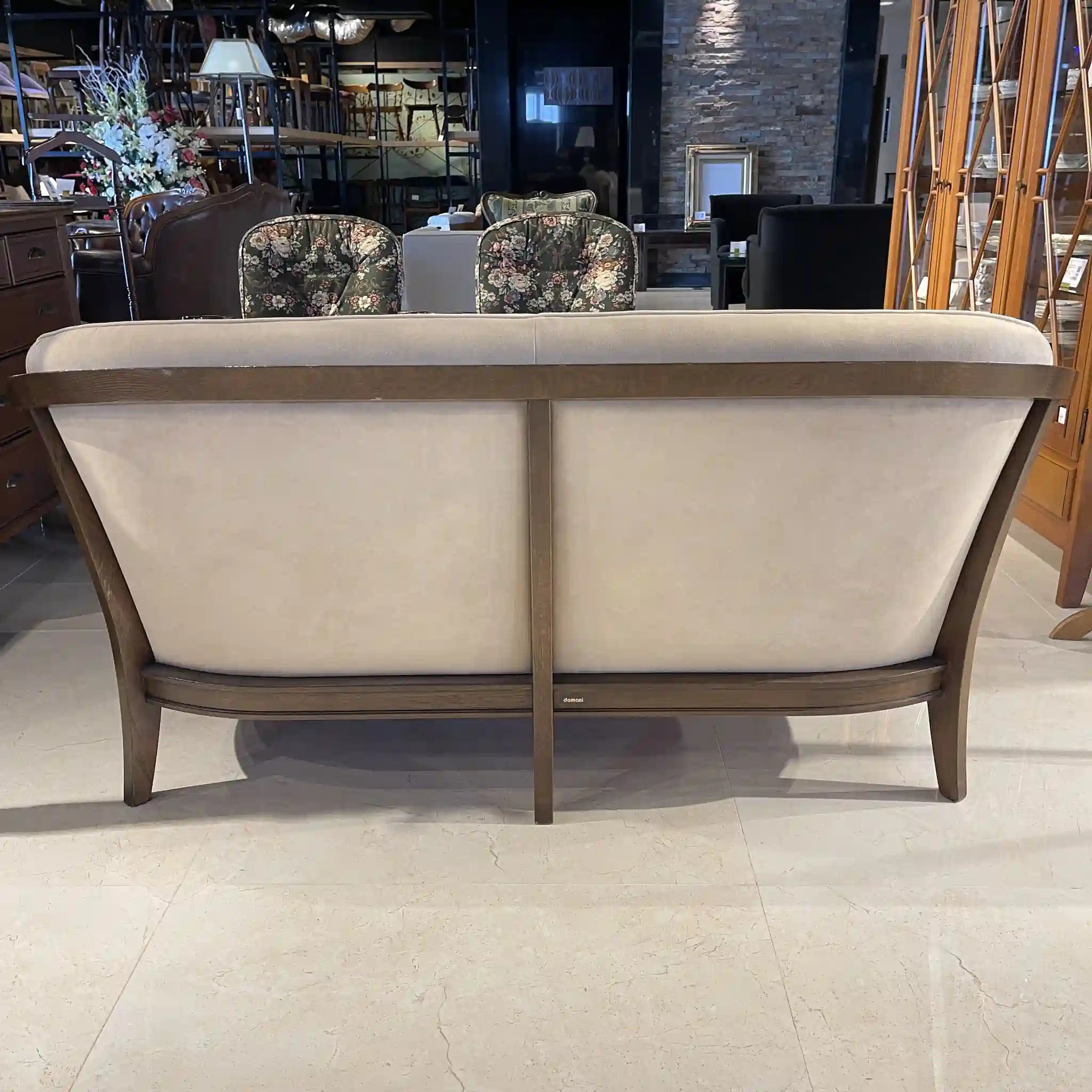 【リユース】 二人掛けソファ / カリモク家具 / ドマーニ(domani)/クイーンズ・ライフ / 1990年代(推定) / ナラ材 / 日本