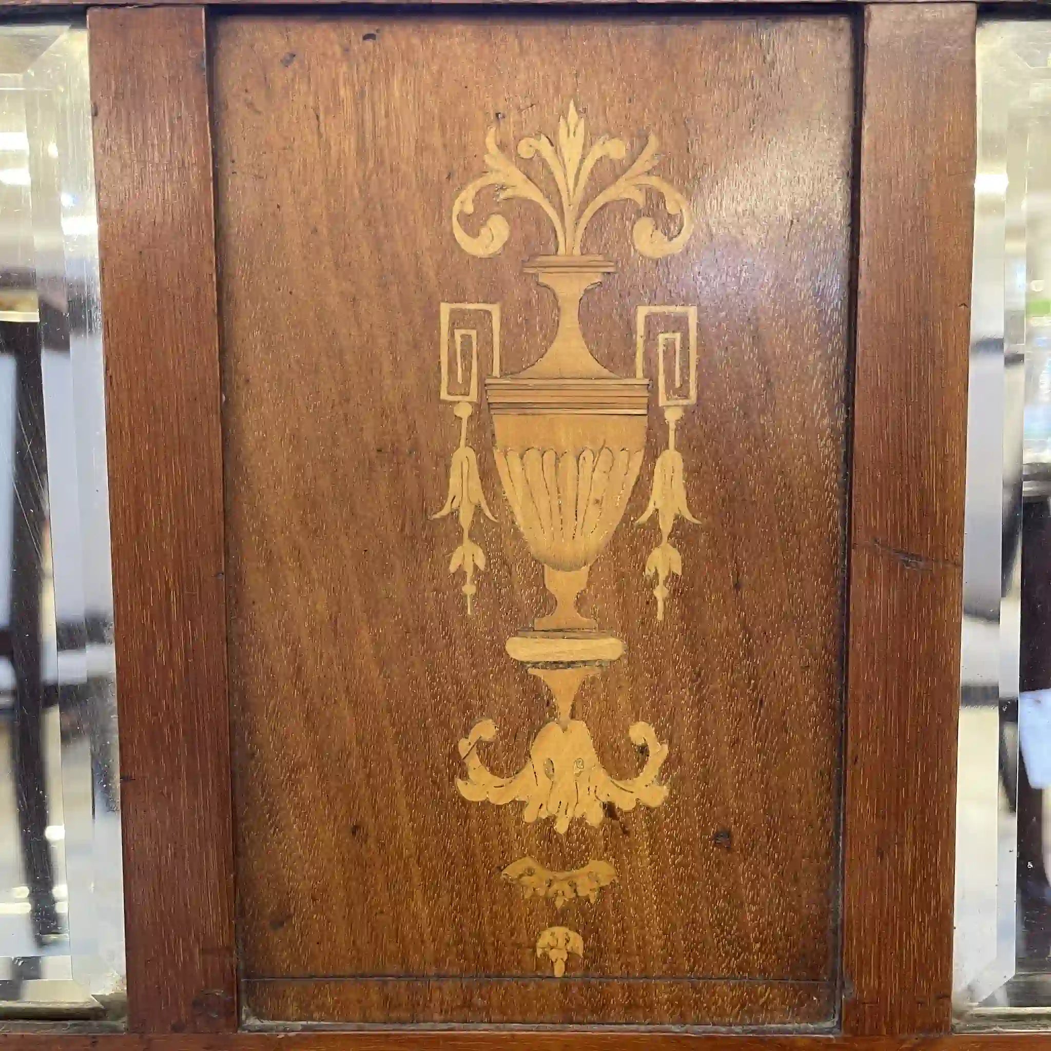 古董玻璃迷你櫃 / 新古典主義 / 19世紀至20世紀早期 / 英國 / 愛德華時代風格,鑲嵌工藝