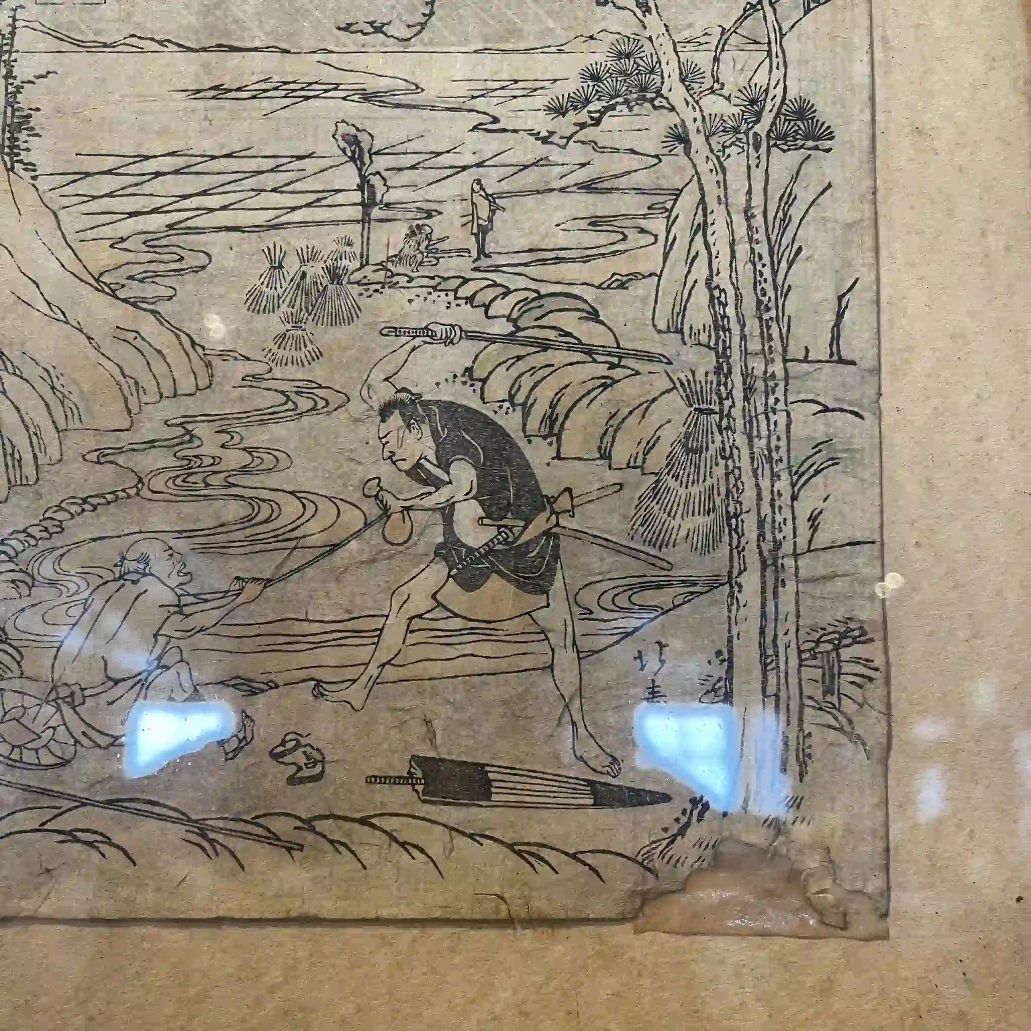 【アンティーク】 浮世絵 / 葛飾北斎 / 「忠臣義去慢園」 / 1700年代 / 錦絵 フランス直輸入