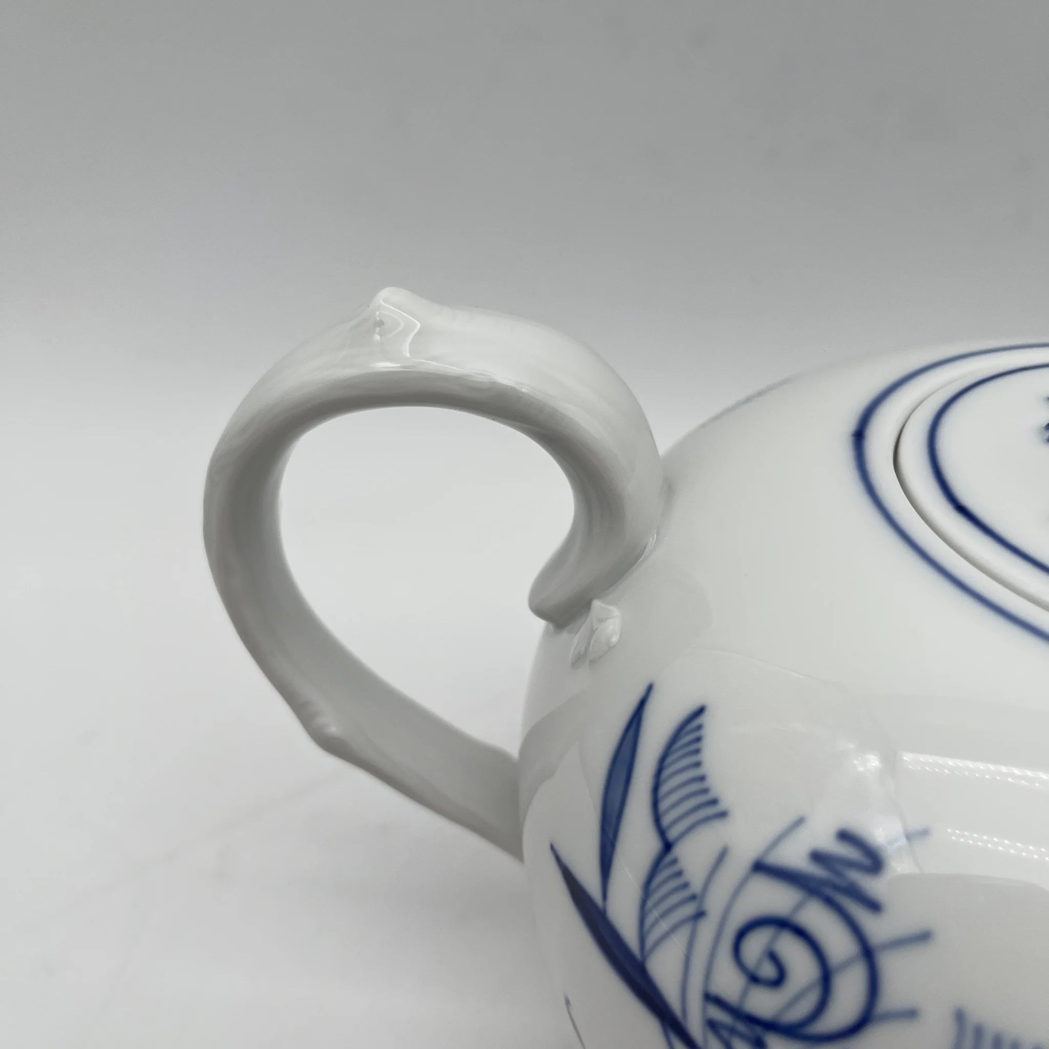 【再利用】茶具(茶壶,奶油,糖罐)/ Meissen / Blue Onion /估计20c晚期/瓷器/德国