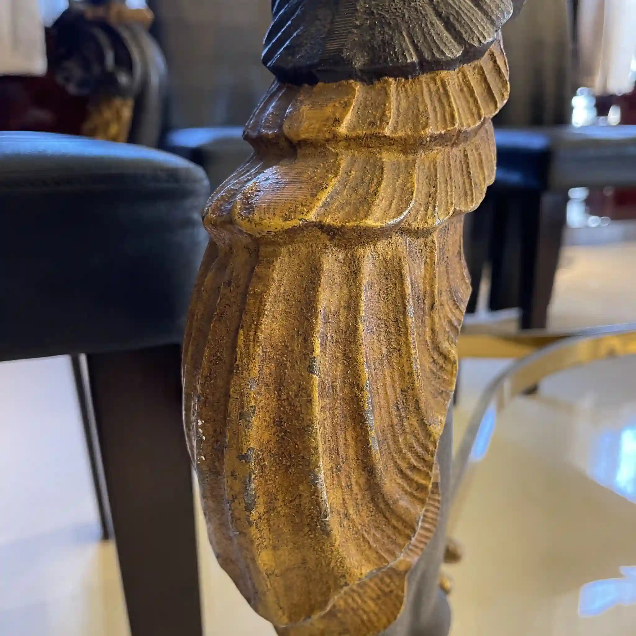 【アンティーク】 ガラステーブル / グリフィンモチーフ / 1960年代 / フランス