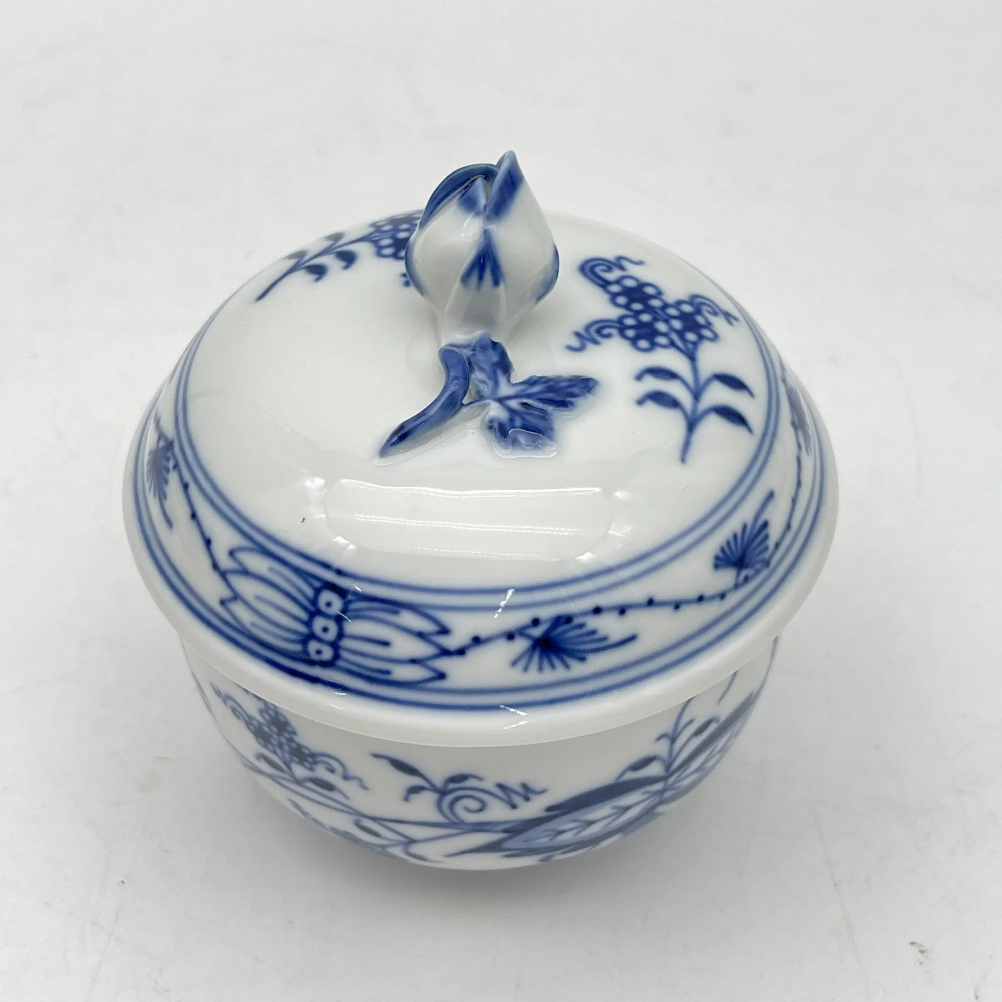【再利用】茶具(茶壶,奶油,糖罐)/ Meissen / Blue Onion /估计20c晚期/瓷器/德国