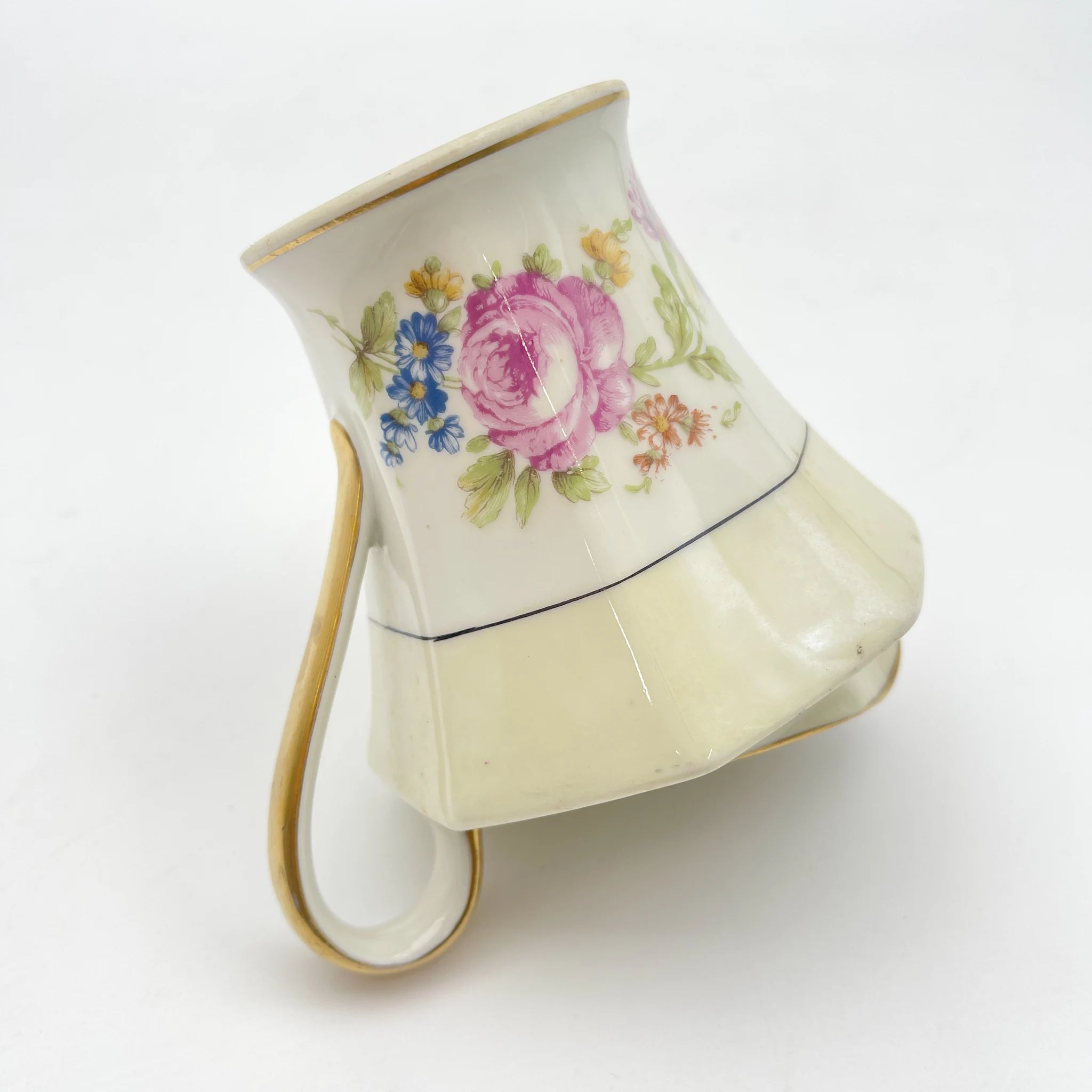 【古董】牛奶瓶/ Theodore Haviland / Nosegay /估计20c早中期/瓷器/法国/花束, 金彩
