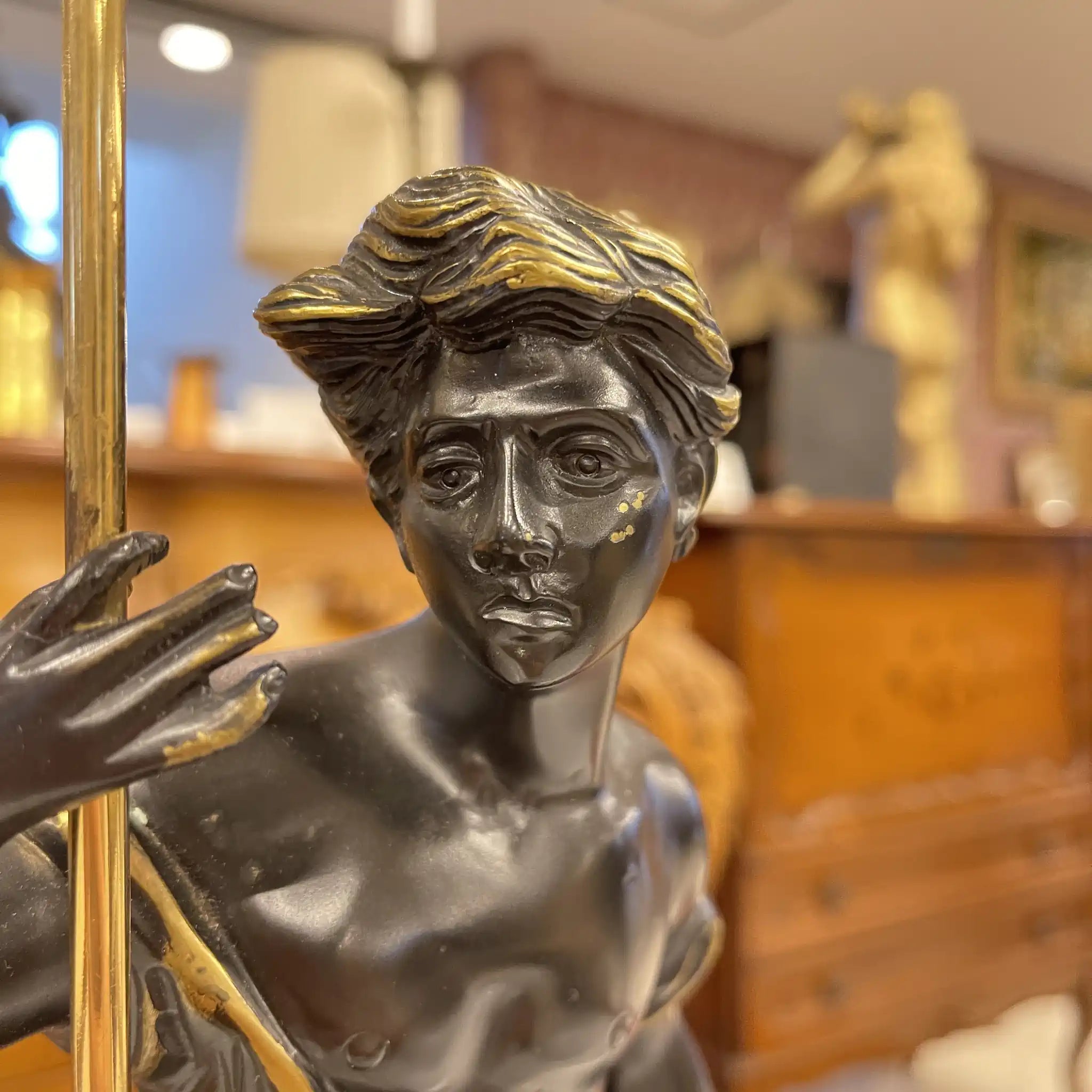 【アンティーク】 ブロンズ像 / soher / ダビデ / 20世紀後期(推定) / ブロンズ大理石 / スペイン