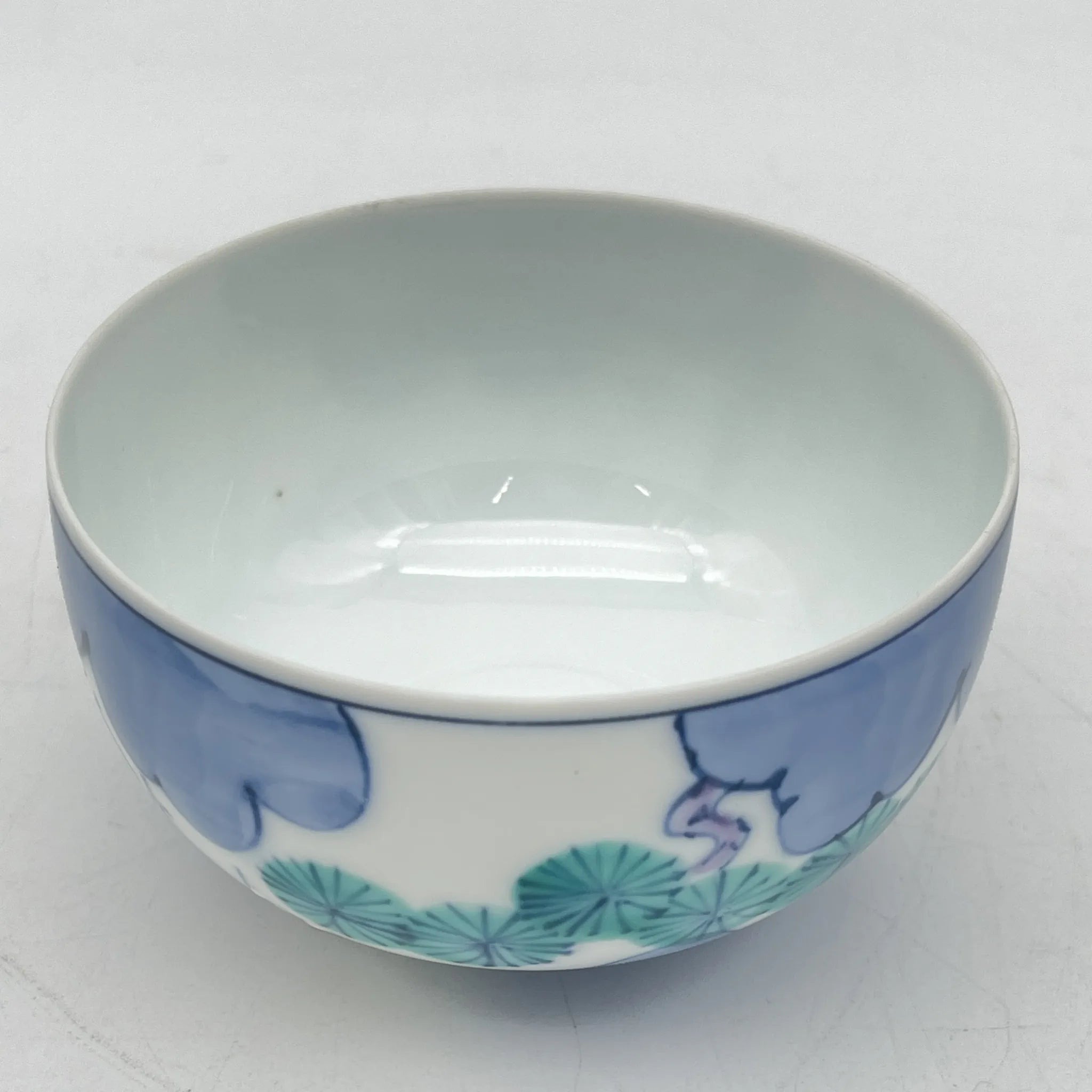 【再利用】茶碗5p /永峰/有田烧/估计2000左右/瓷器/日本/松竹梅,带箱