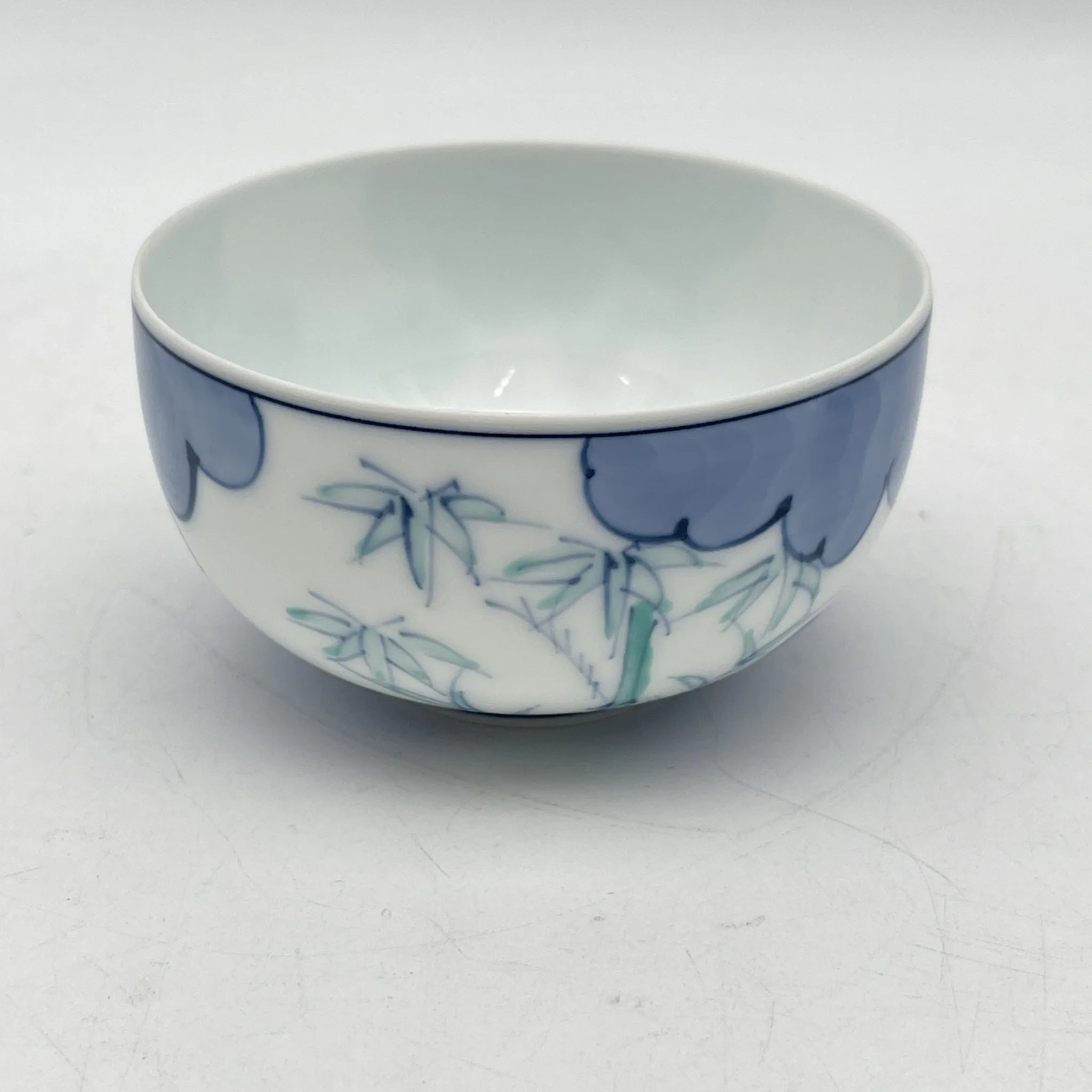 【再利用】茶碗5p /永峰/有田烧/估计2000左右/瓷器/日本/松竹梅,带箱