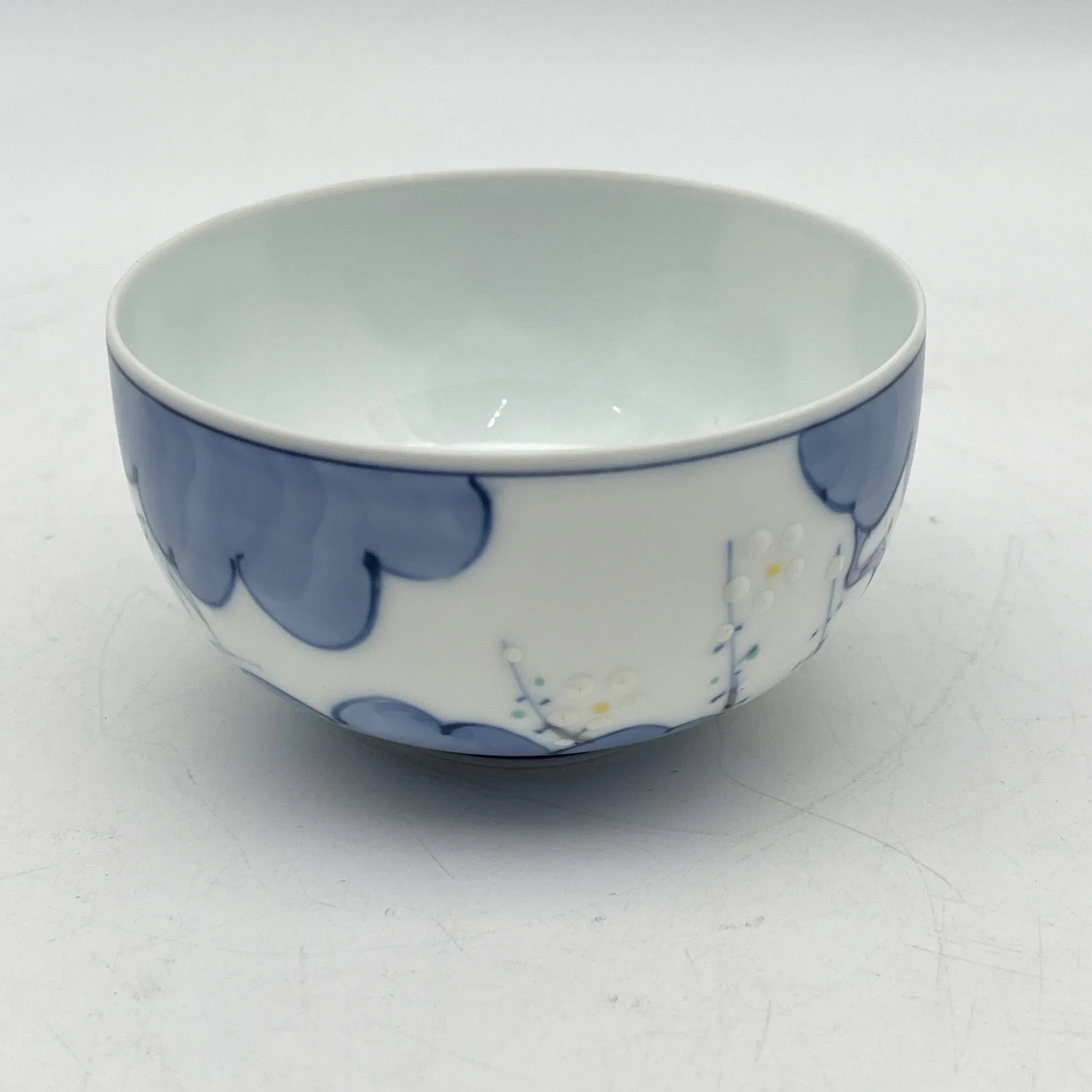 【再利用】茶碗5p /永峰/有田烧/估计2000左右/瓷器/日本/松竹梅,带箱