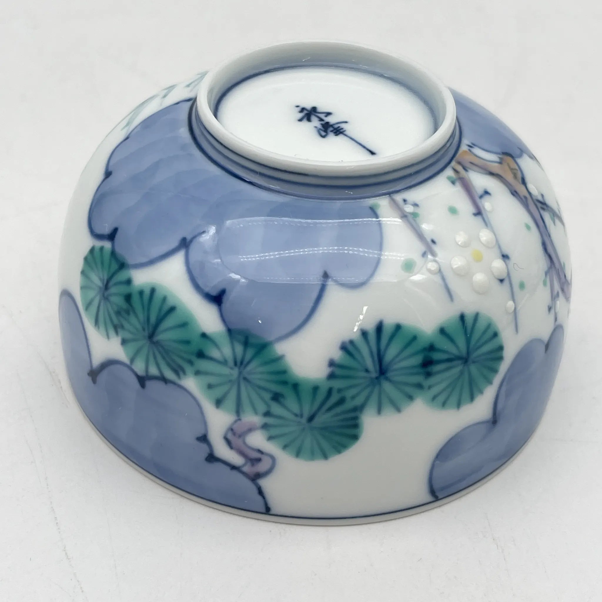 【再利用】茶碗5p /永峰/有田烧/估计2000左右/瓷器/日本/松竹梅,带箱