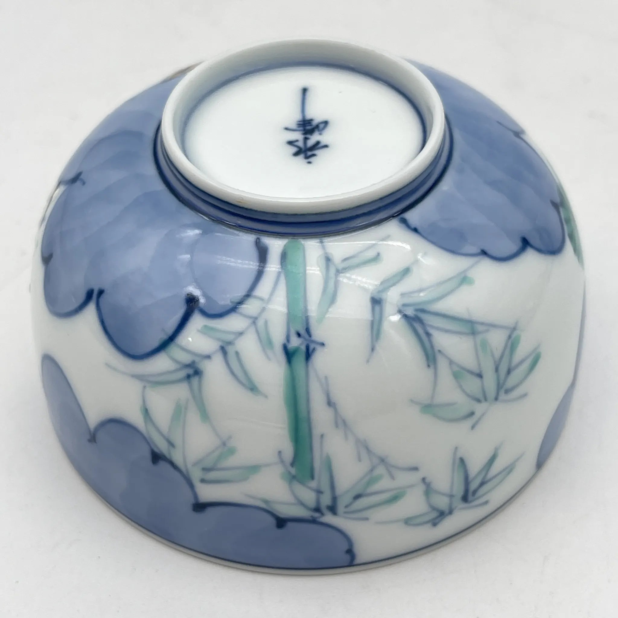 【再利用】茶碗5p /永峰/有田烧/估计2000左右/瓷器/日本/松竹梅,带箱