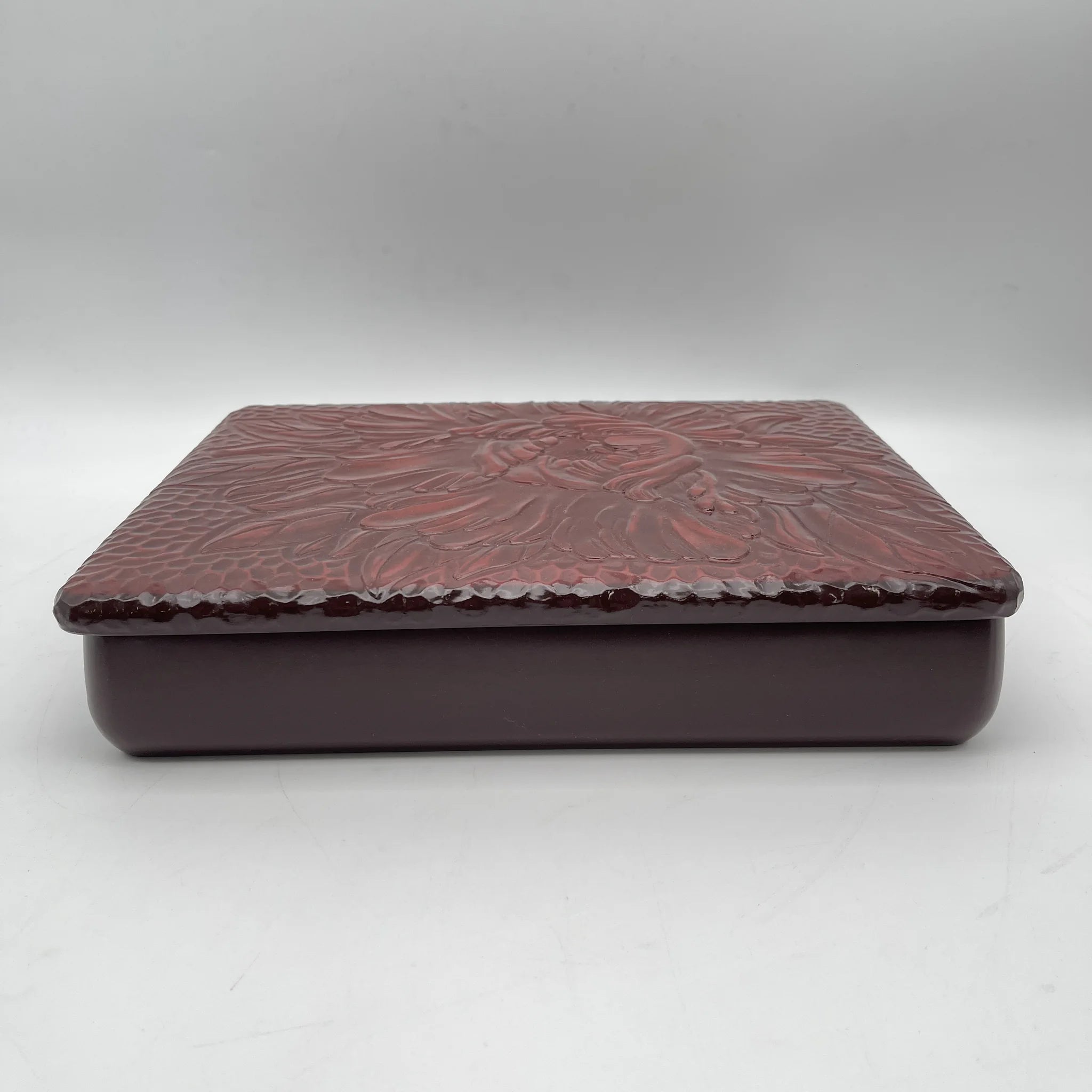 【再利用】文库箱(文件盒)/推测20c后期/漆器/日本/牡丹