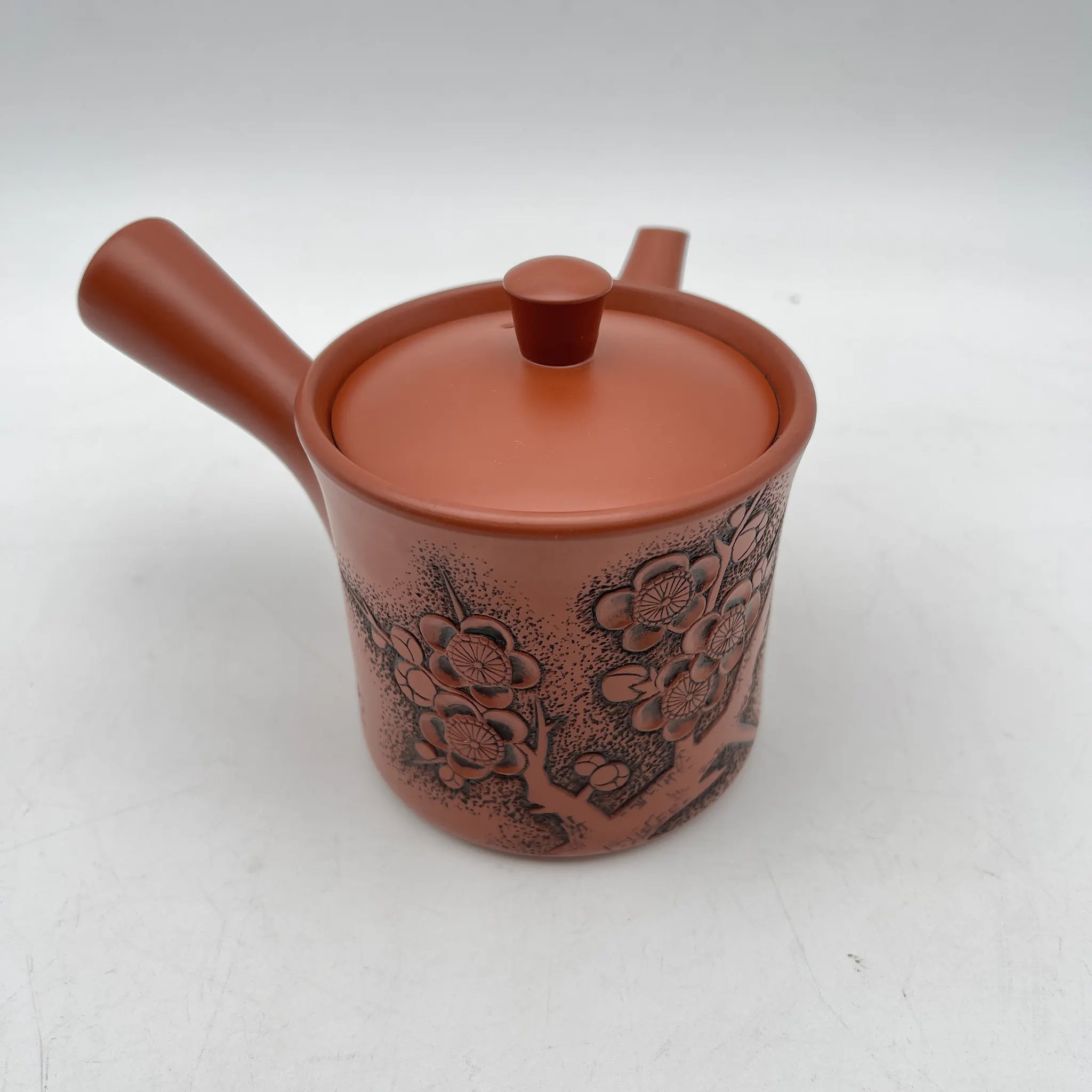 【再利用】茶壶(茶注)/高资/常滑烧/推测20c后期/瓷器/日本/朱泥,梅