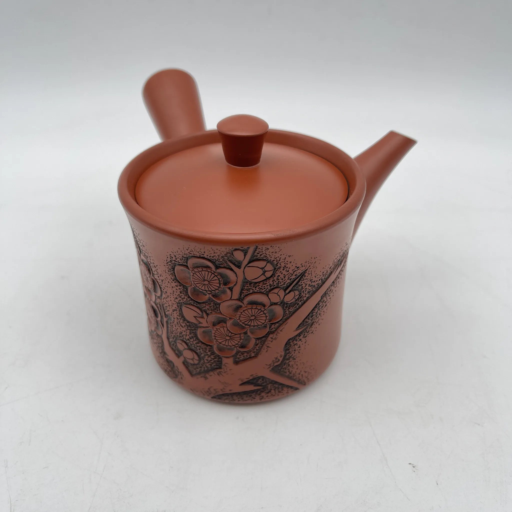 【再利用】茶壶(茶注)/高资/常滑烧/推测20c后期/瓷器/日本/朱泥,梅