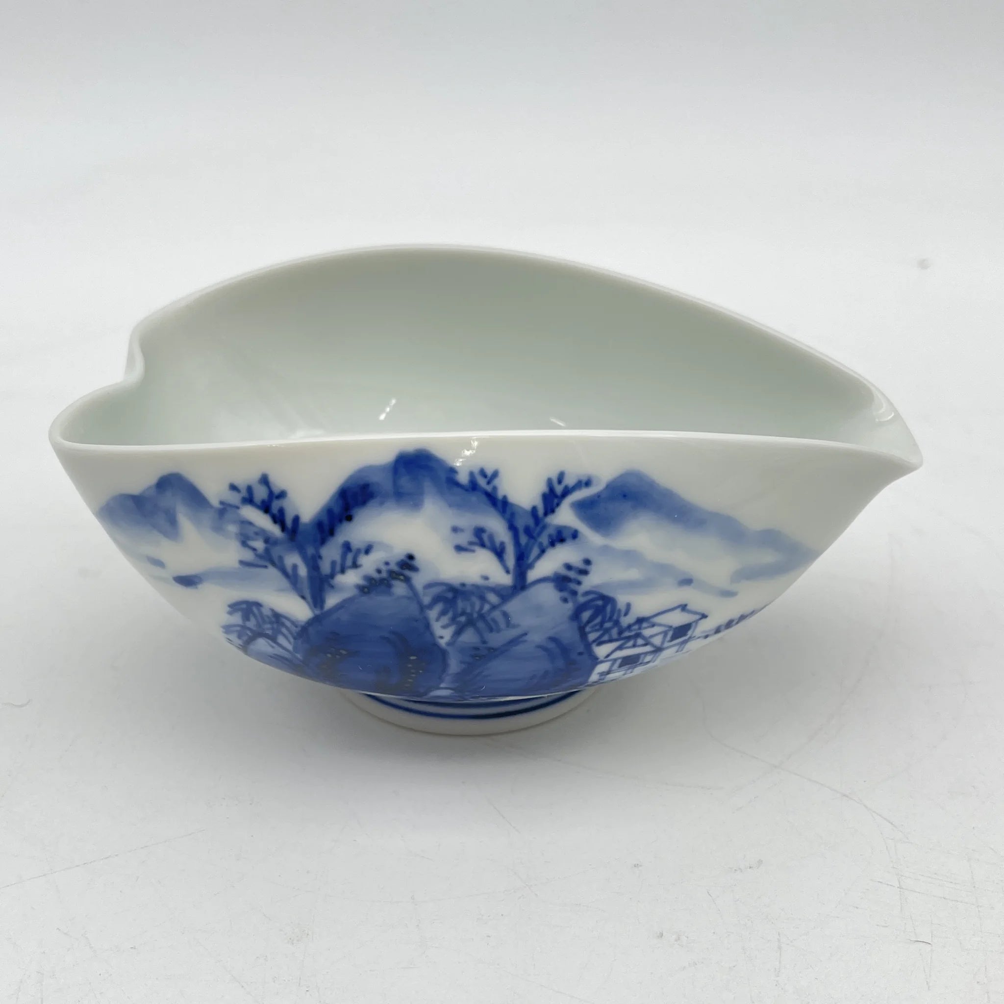 【复古】煎茶具组套(宝瓶,凉茶,茶碗5p) /出石永山/推测1960-80s /瓷器/日本/山水文学