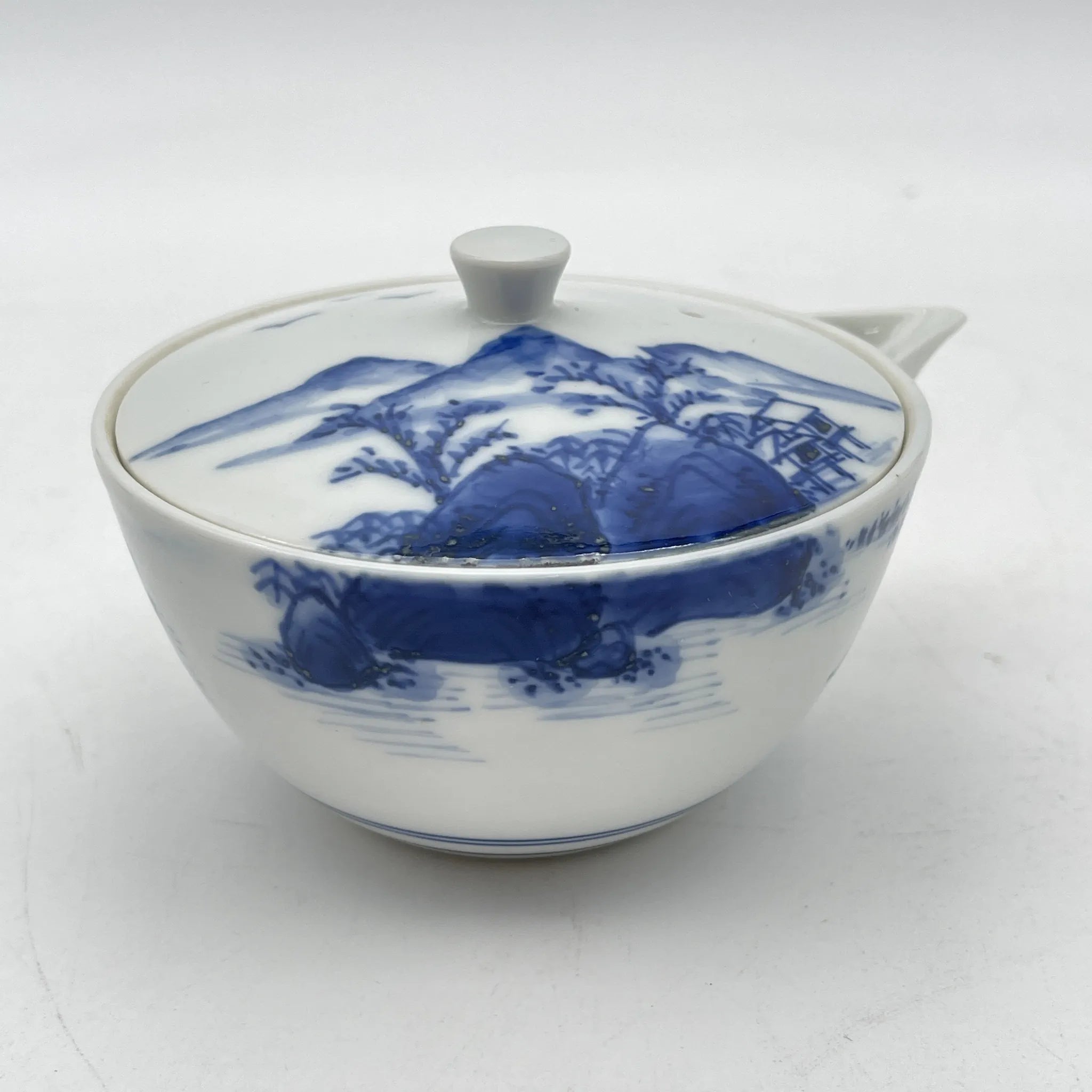 【复古】煎茶具组套(宝瓶,凉茶,茶碗5p) /出石永山/推测1960-80s /瓷器/日本/山水文学