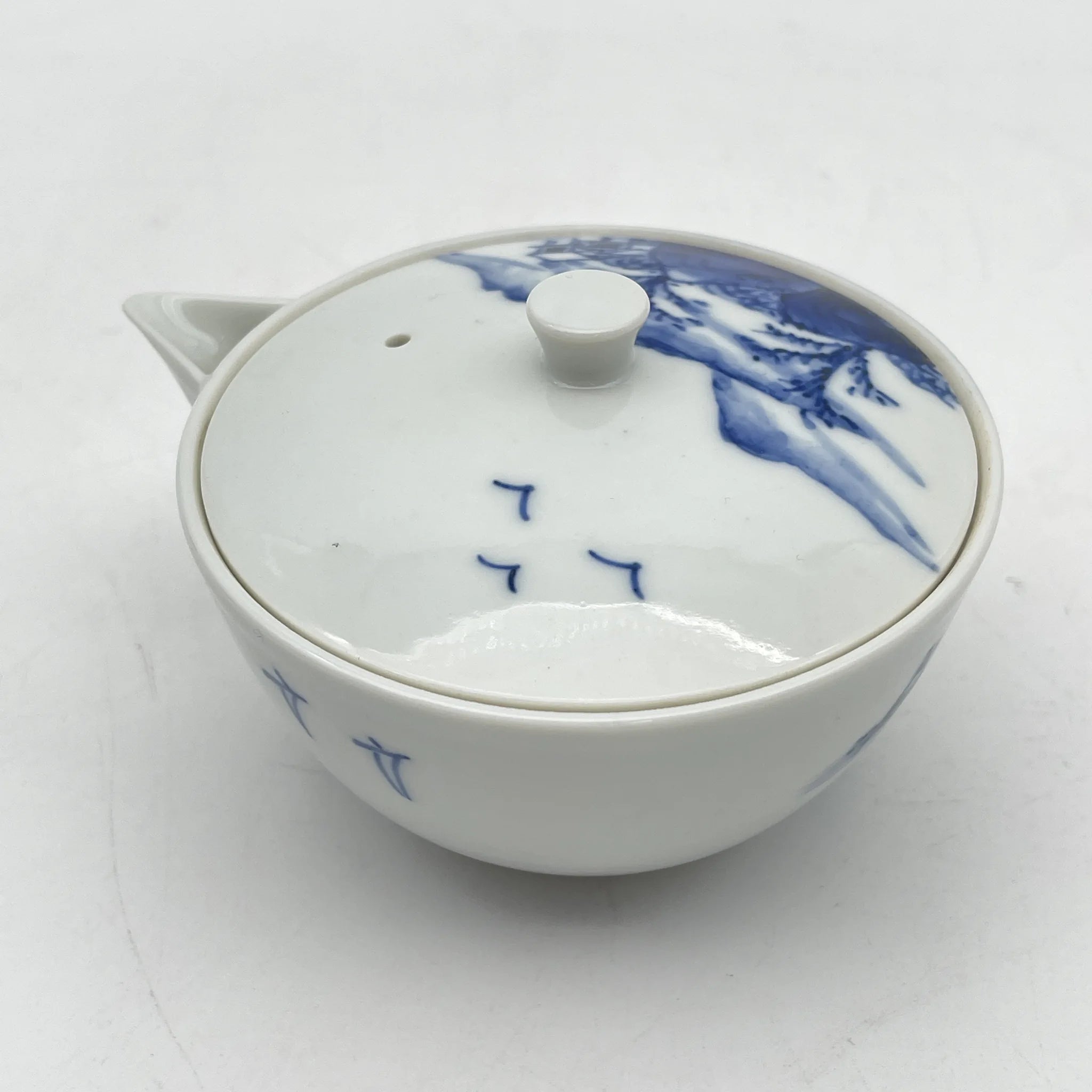 【复古】煎茶具组套(宝瓶,凉茶,茶碗5p) /出石永山/推测1960-80s /瓷器/日本/山水文学