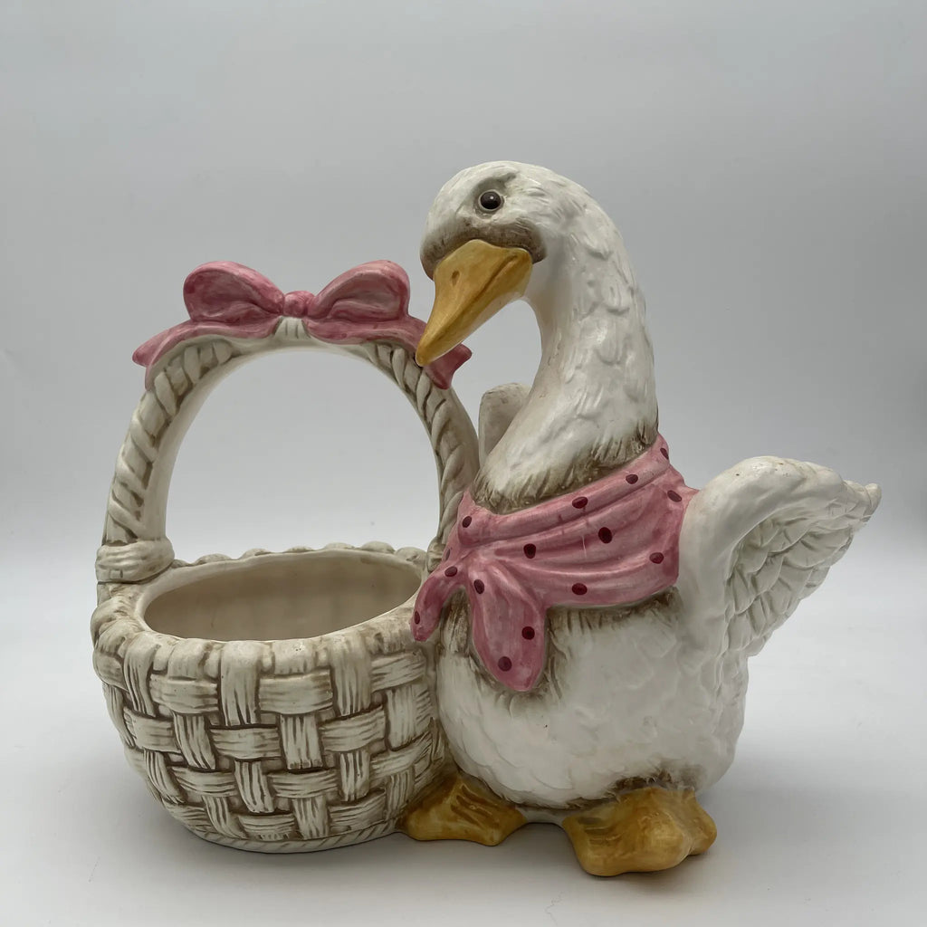 ベビープランター　ひよこ　親子　陶器　置物　大【希少レア】 SETO CRAFT / 陶器製プランター / 日本 / 型物,エンボス加工