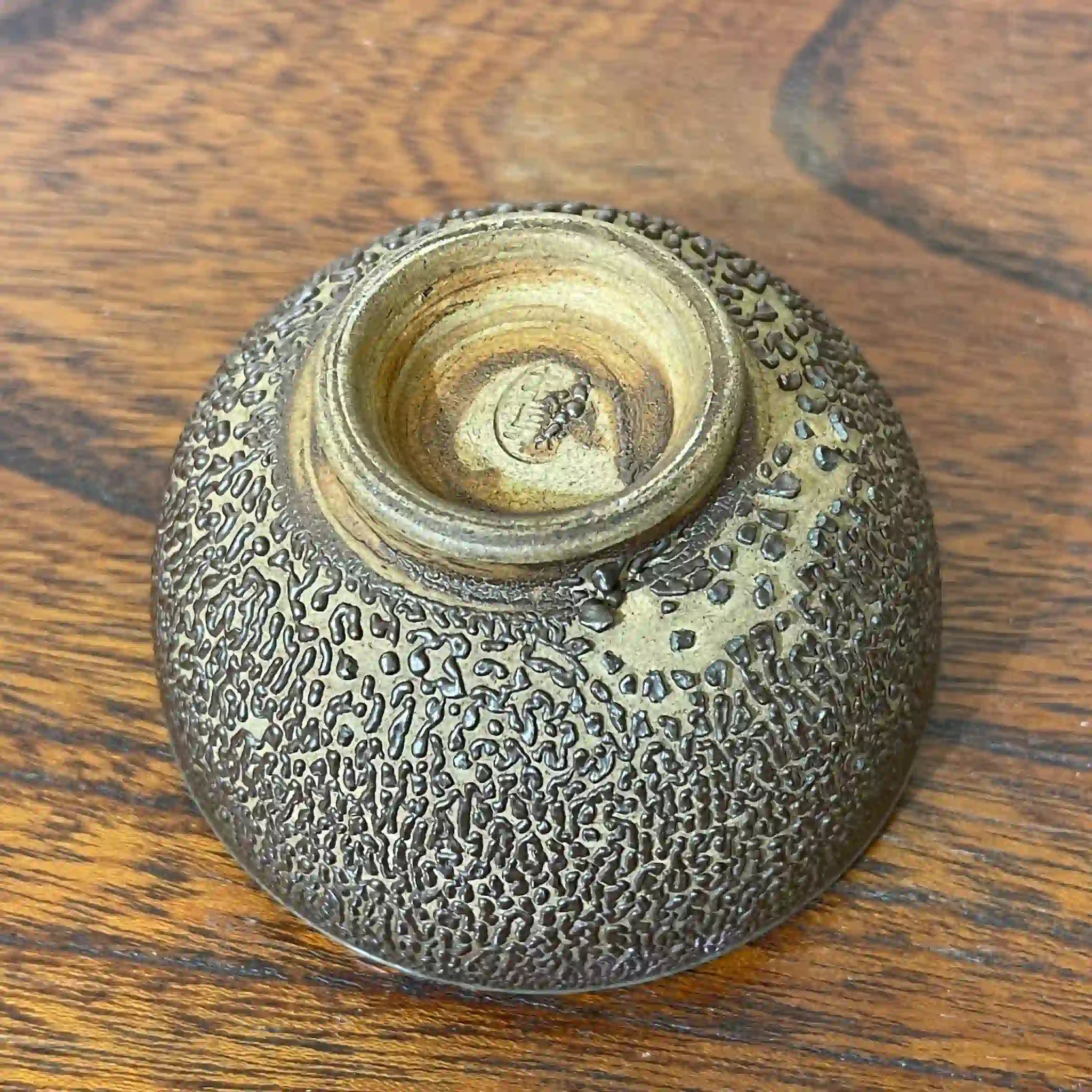 【ビンテージ】 茶器揃 (茶櫃, 急須, 湯呑5P, 茶托5P, 茶杓) / 大堀相馬焼 / 推定1960-80s / 陶器 / 日本 / 走り駒