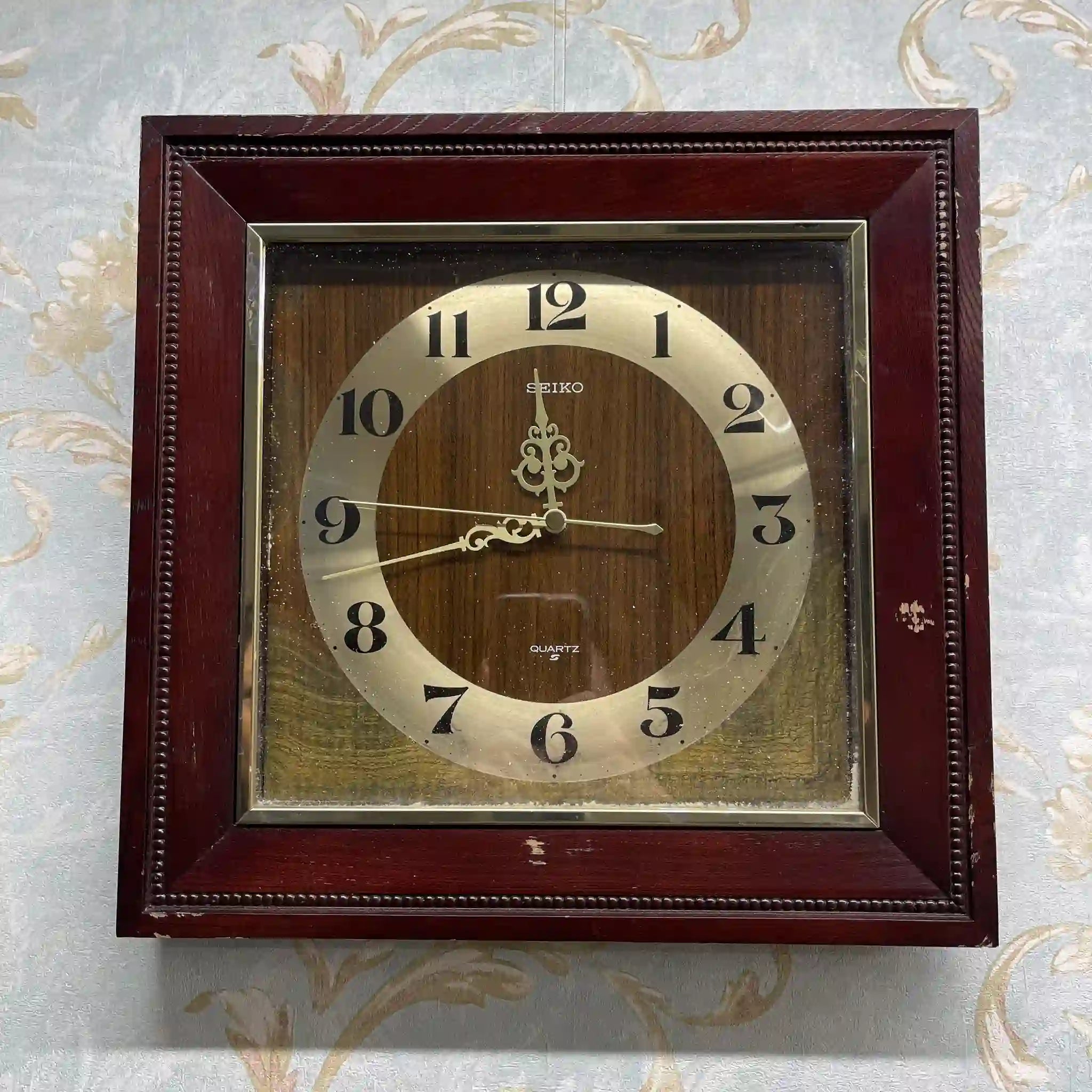 【リユース】 木製フレーム掛時計 / SEIKO / 日本