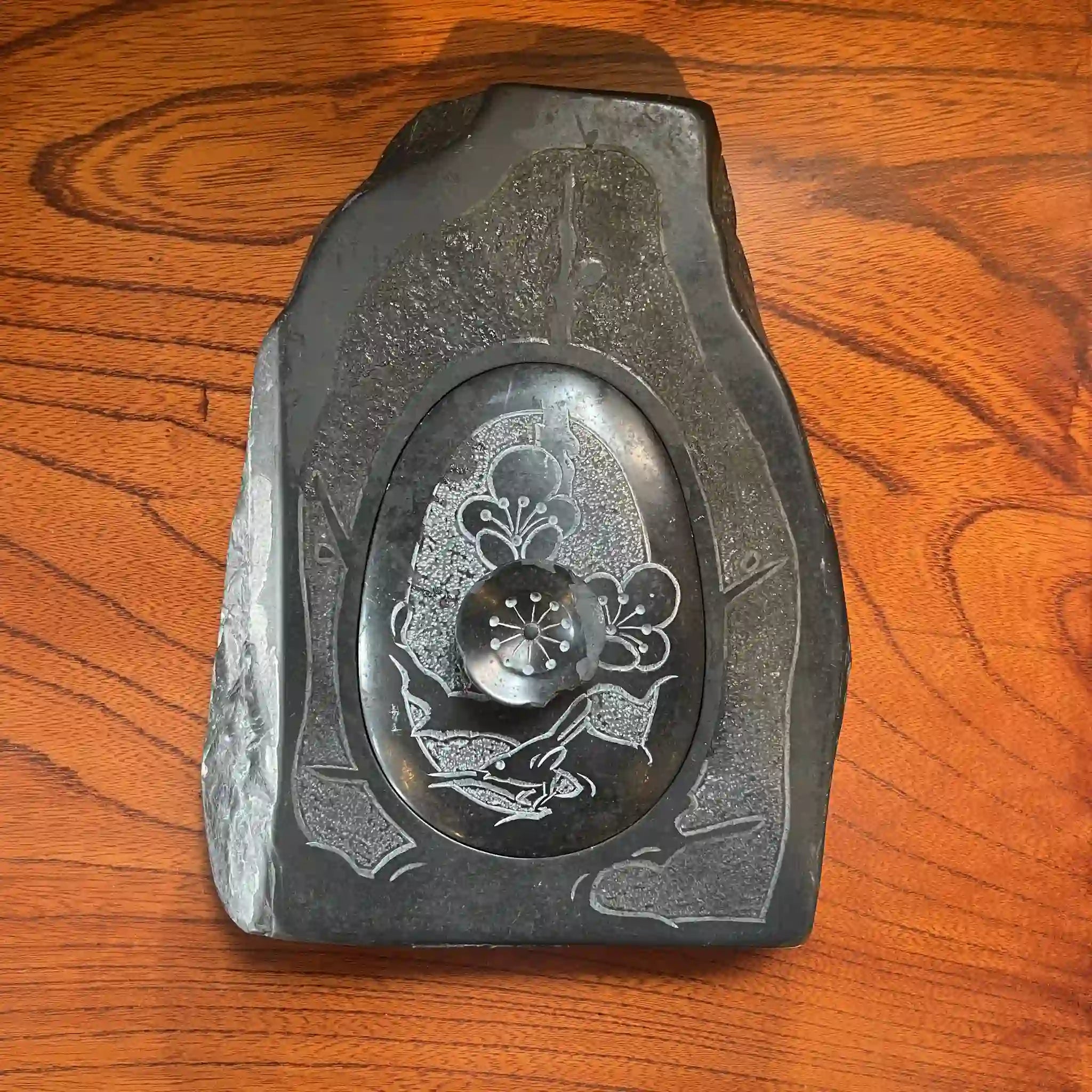 【骨董品】 那智黒硯 / 和歌山県熊野地方 特産品 / 天然石 / 日本 / 那智黒石