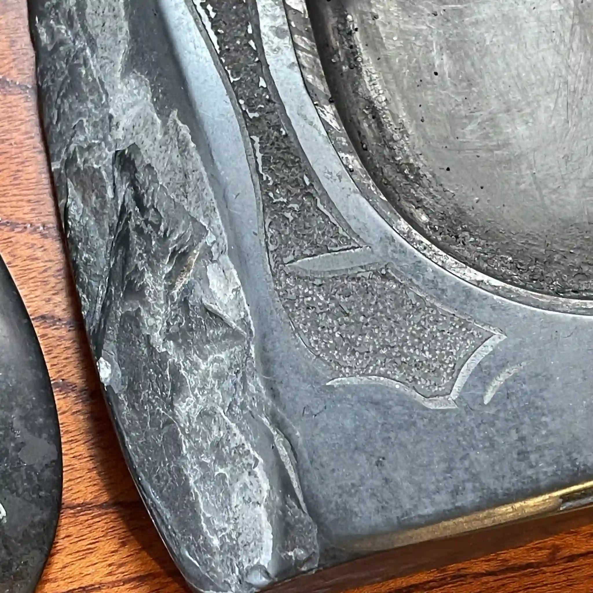 【骨董品】 那智黒硯 / 和歌山県熊野地方 特産品 / 天然石 / 日本 / 那智黒石